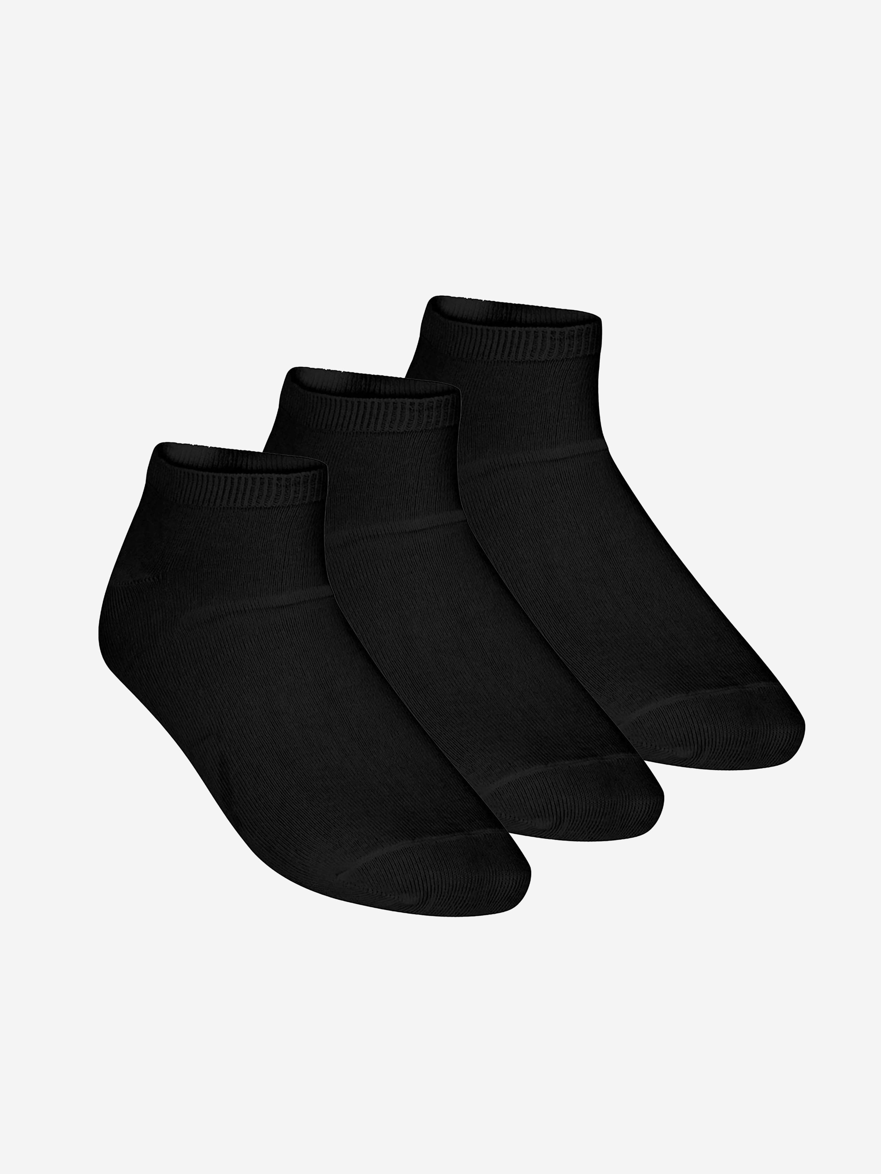 Zeco Kids School Trainer Socks (3 Pack) in Black Free Shipping Online
