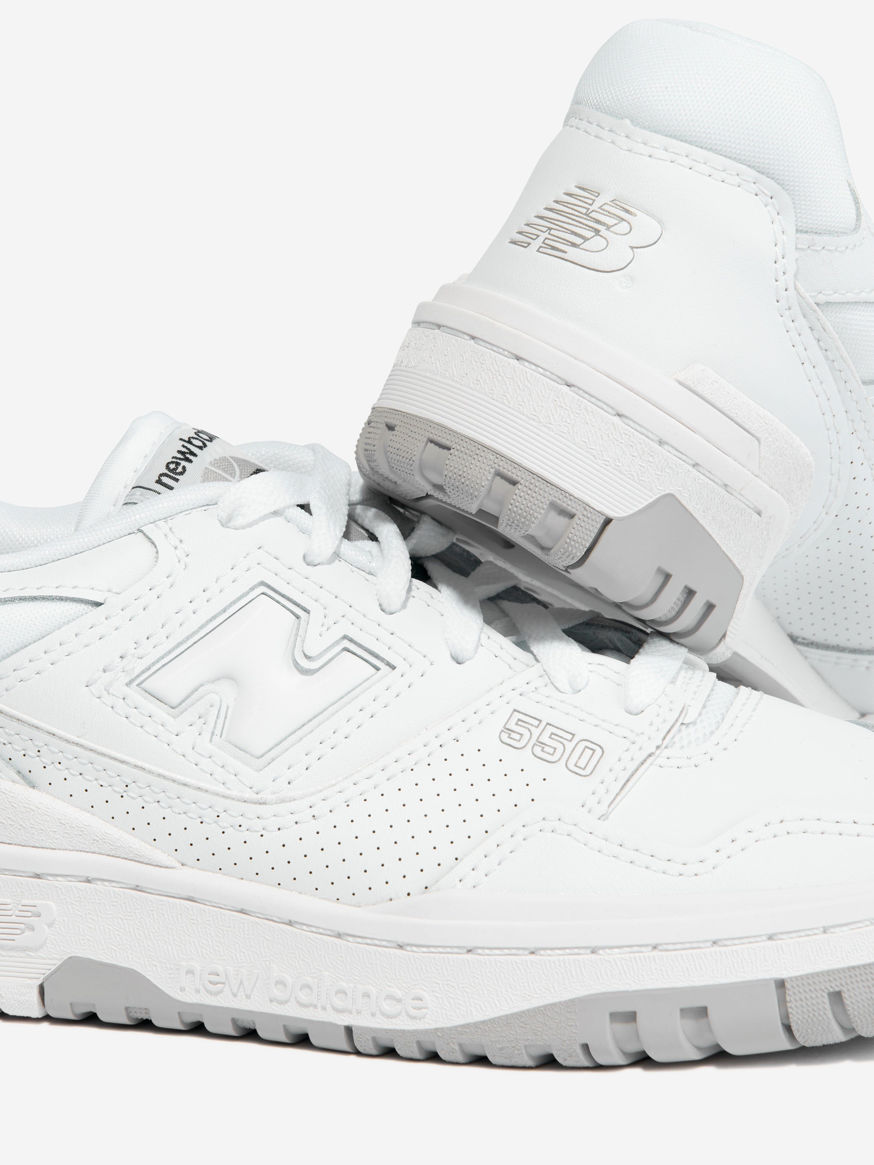 New Balance Kids 550 Logo Trainers in White Discount Popular