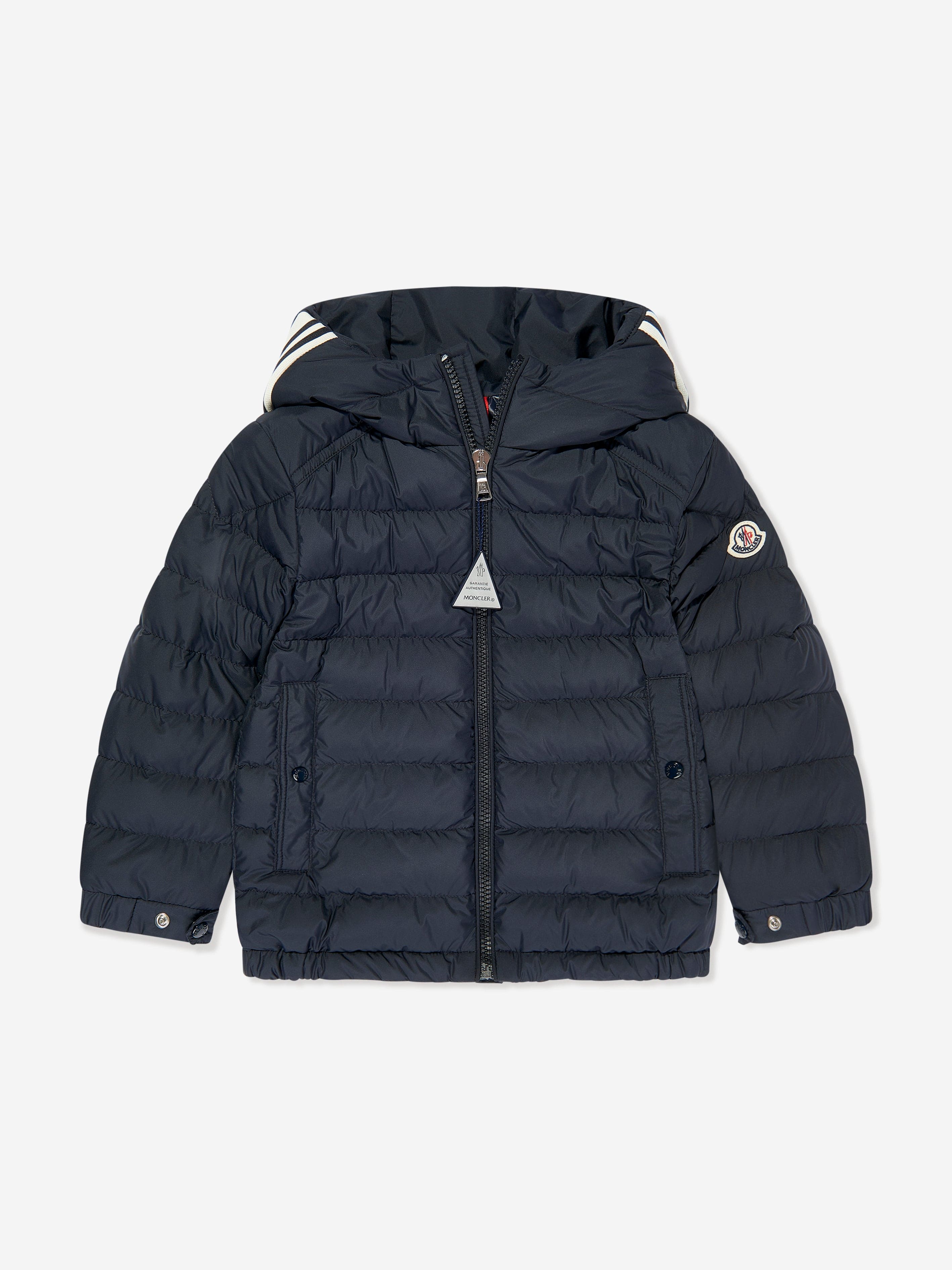 Moncler Enfant Boys Down Padded Cornour Jacket in Navy Outlet Best Sale