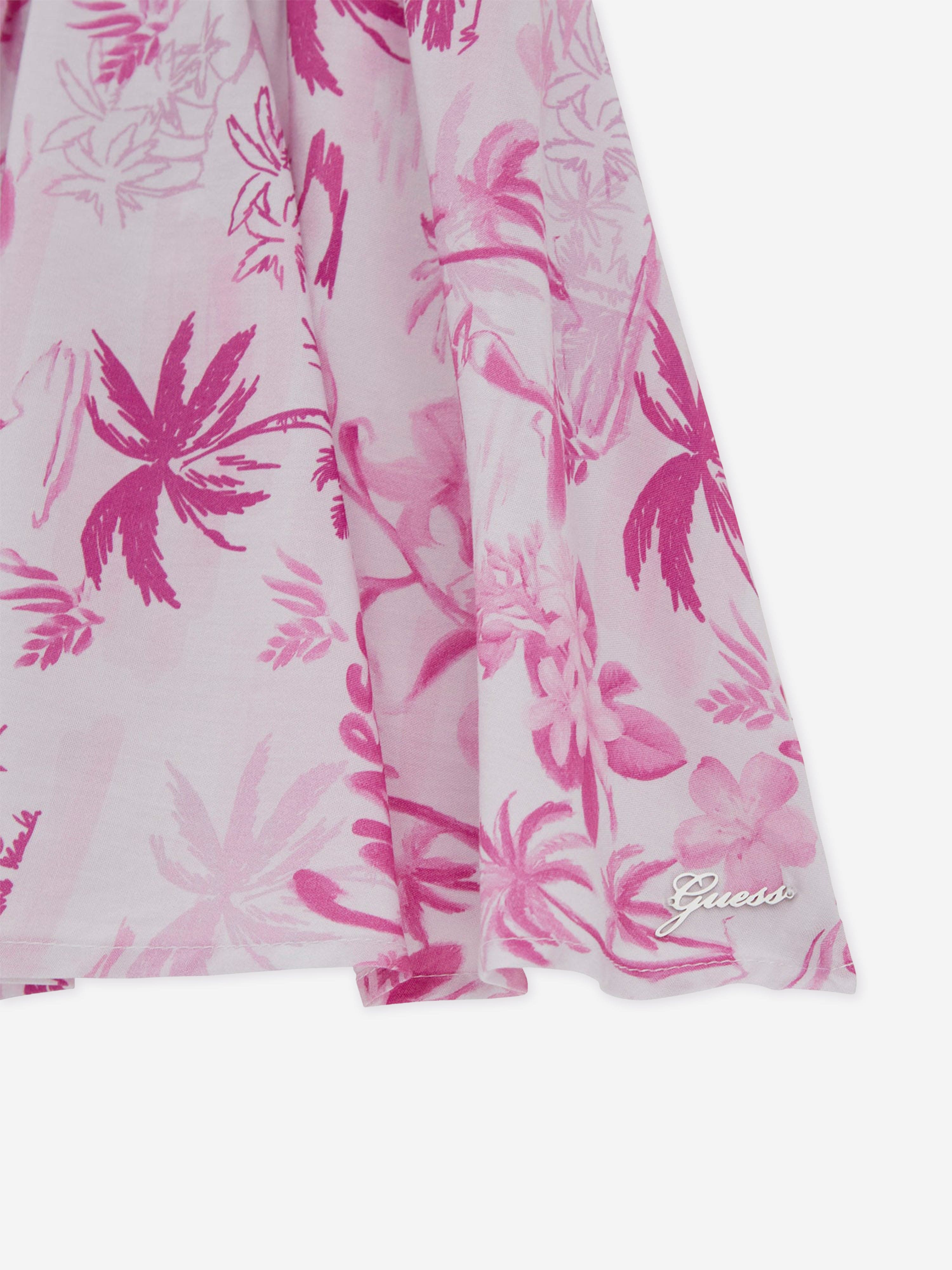 Girls Palm Tree Mini Skirt in Pink Discount Original
