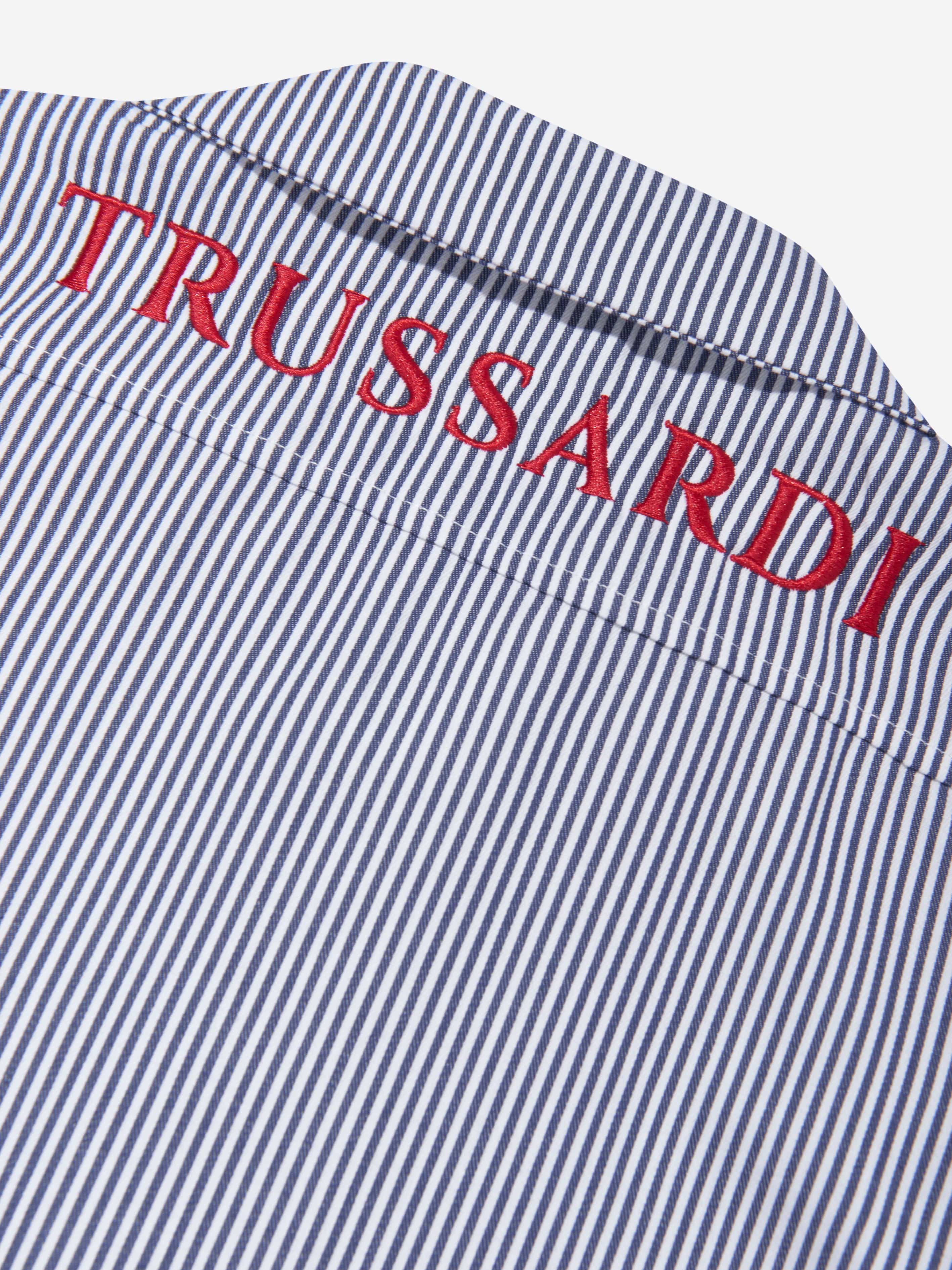 Trussardi Boys Copren Short Sleeve Shirt in Navy Largest Supplier