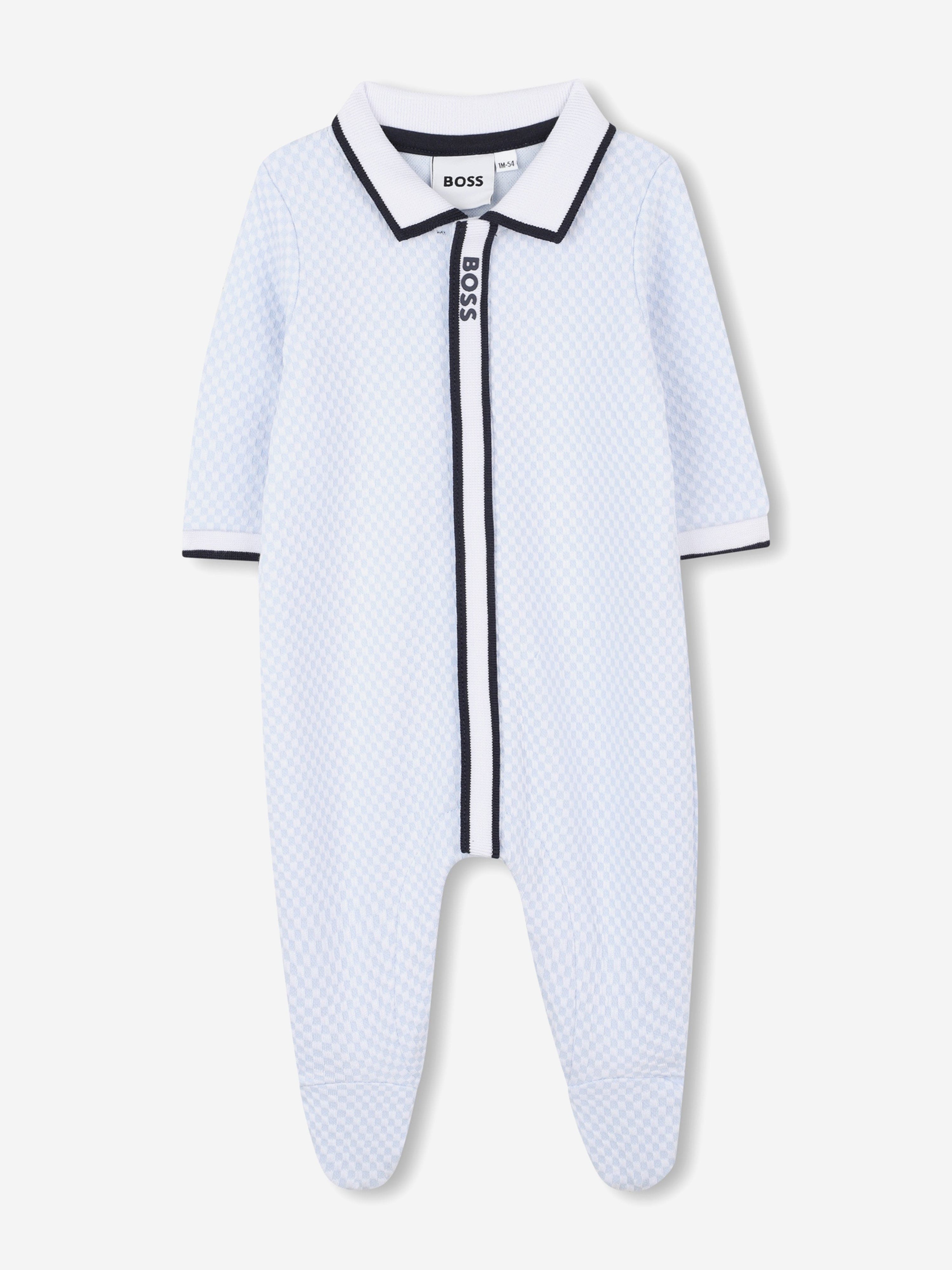 BOSS Baby Boys Polo Babygrow in Blue Sale Best Pices