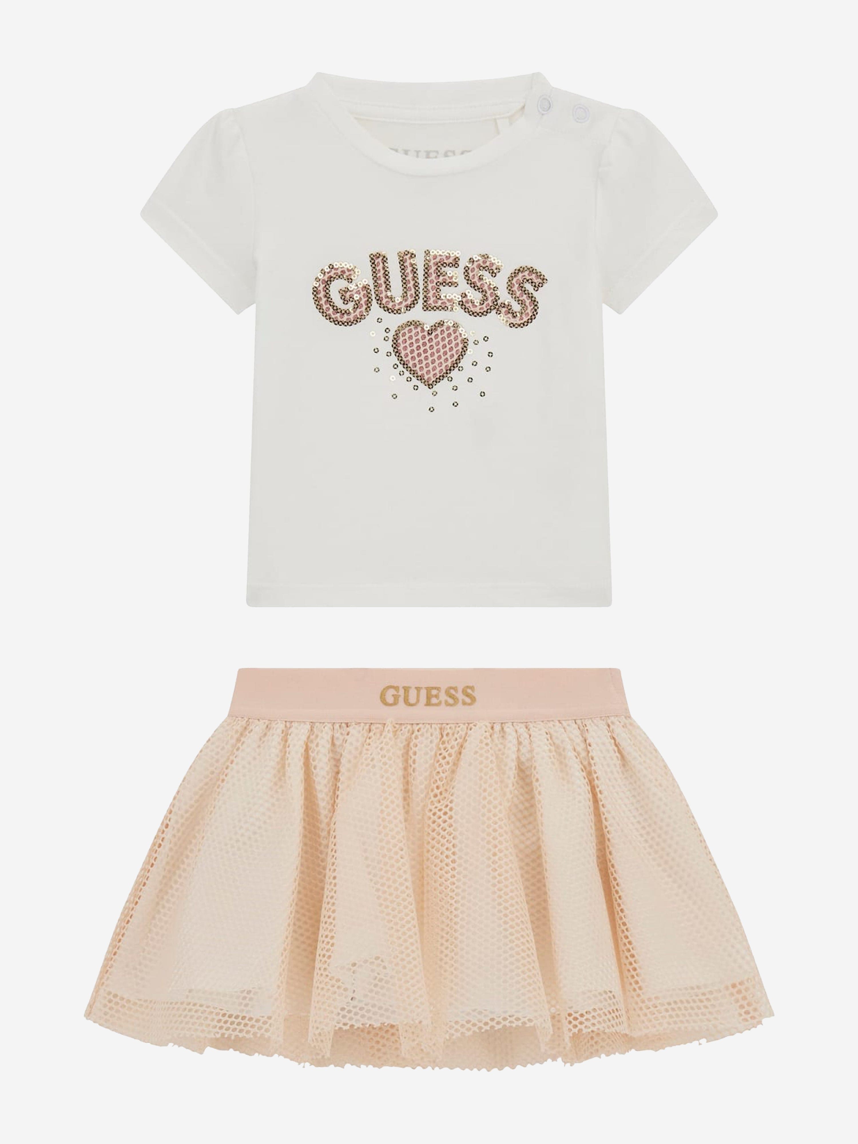 Baby Girls Skirt Set in White Cheap Pice Free Shipping