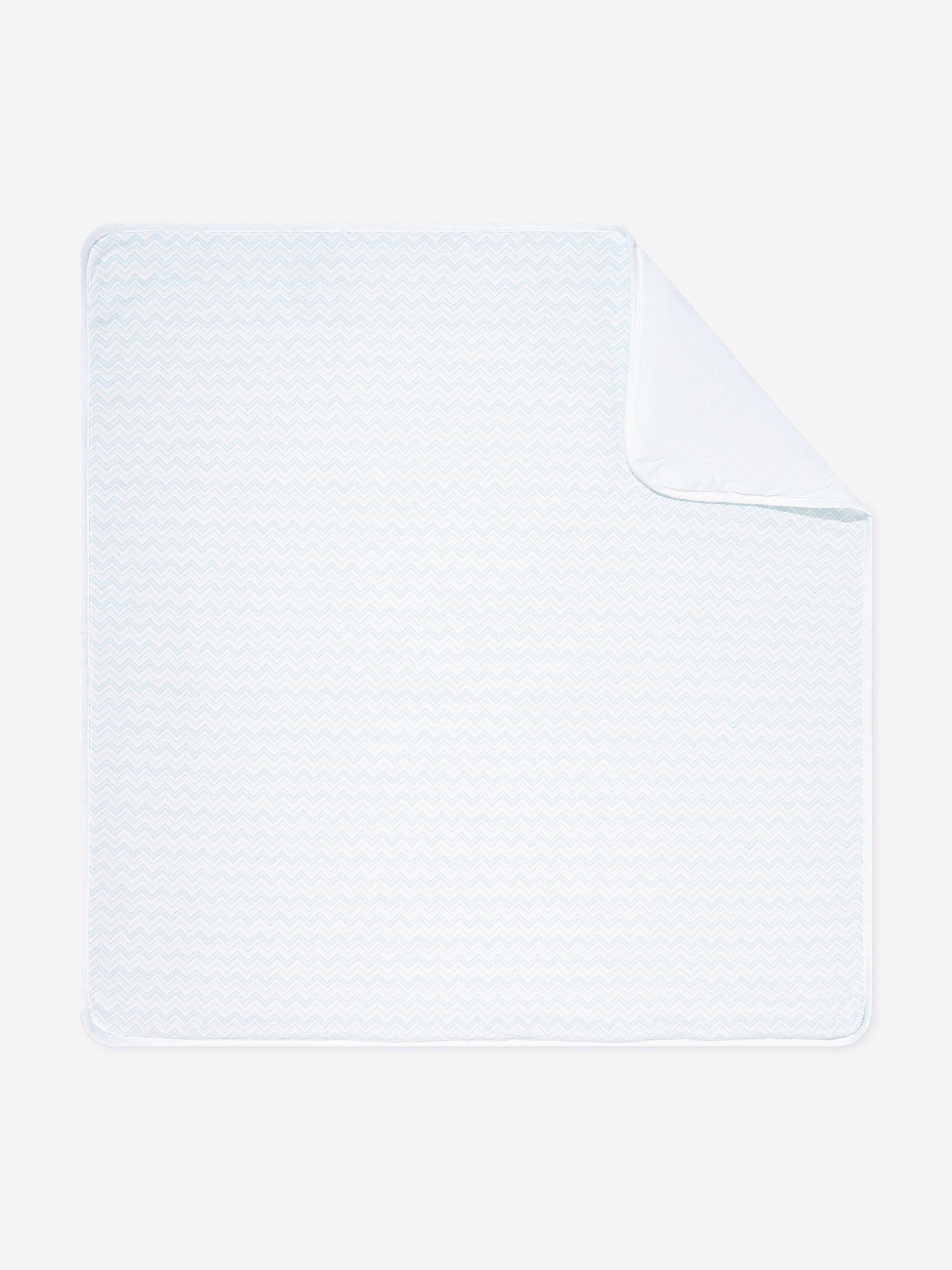 Baby Boys Zigzag Blanket in Blue (79cm) Exclusive Online