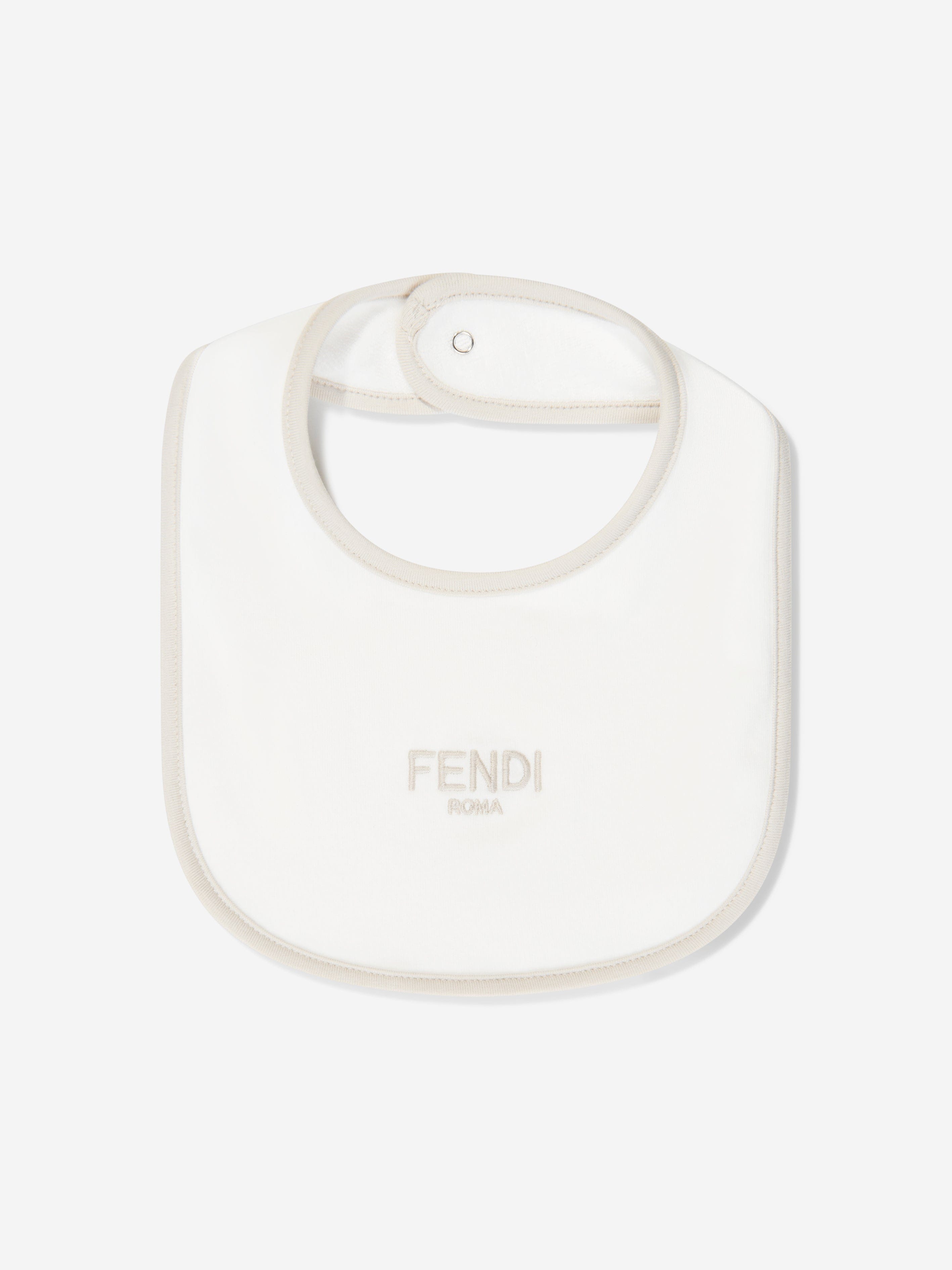 Fendi Baby Logo Babygrow Gift Set in Beige Cheap From China