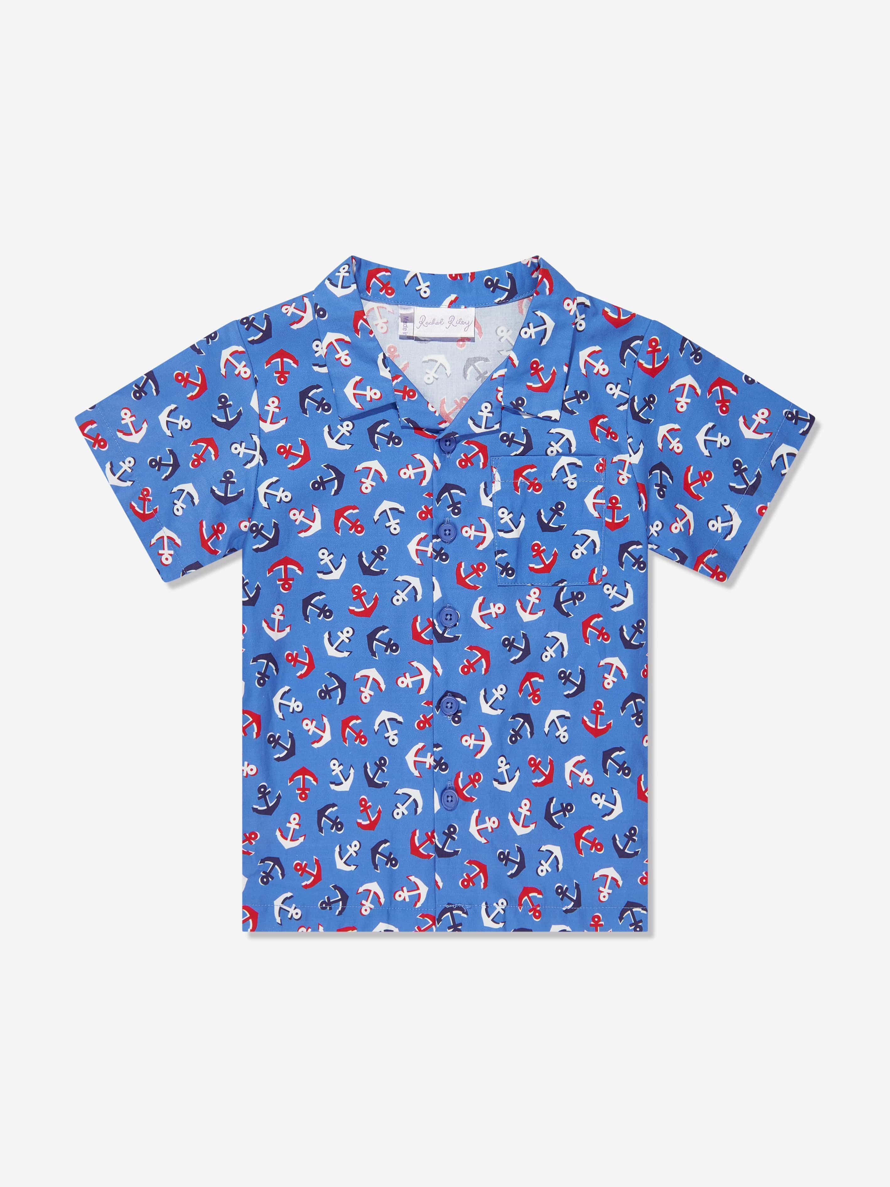 Rachel Riley Boys Anchor Shirt in Blue Sale Online Online