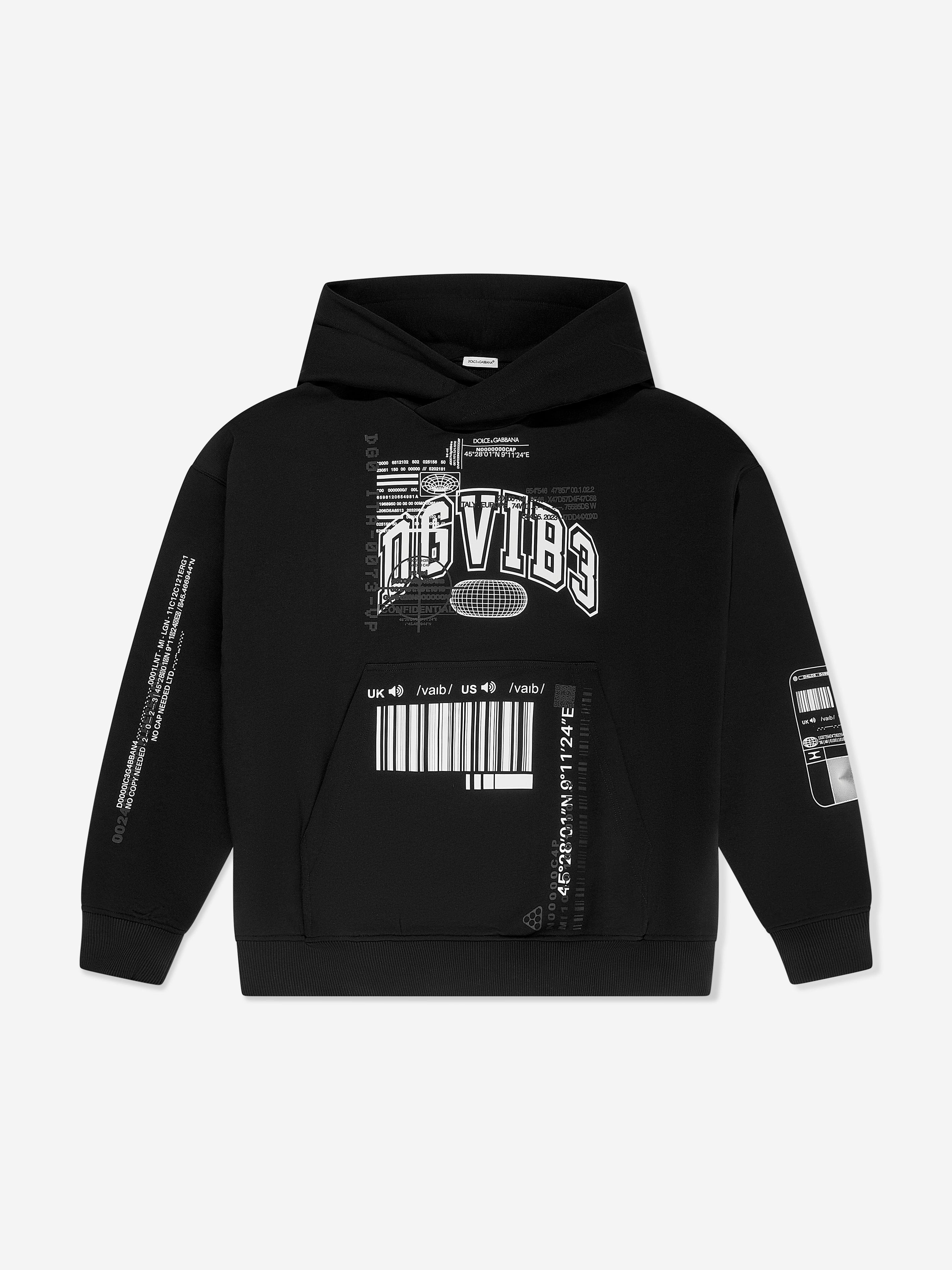 Dolce & Gabbana Boys DG Vibe Hoodie in Black Inexpensive