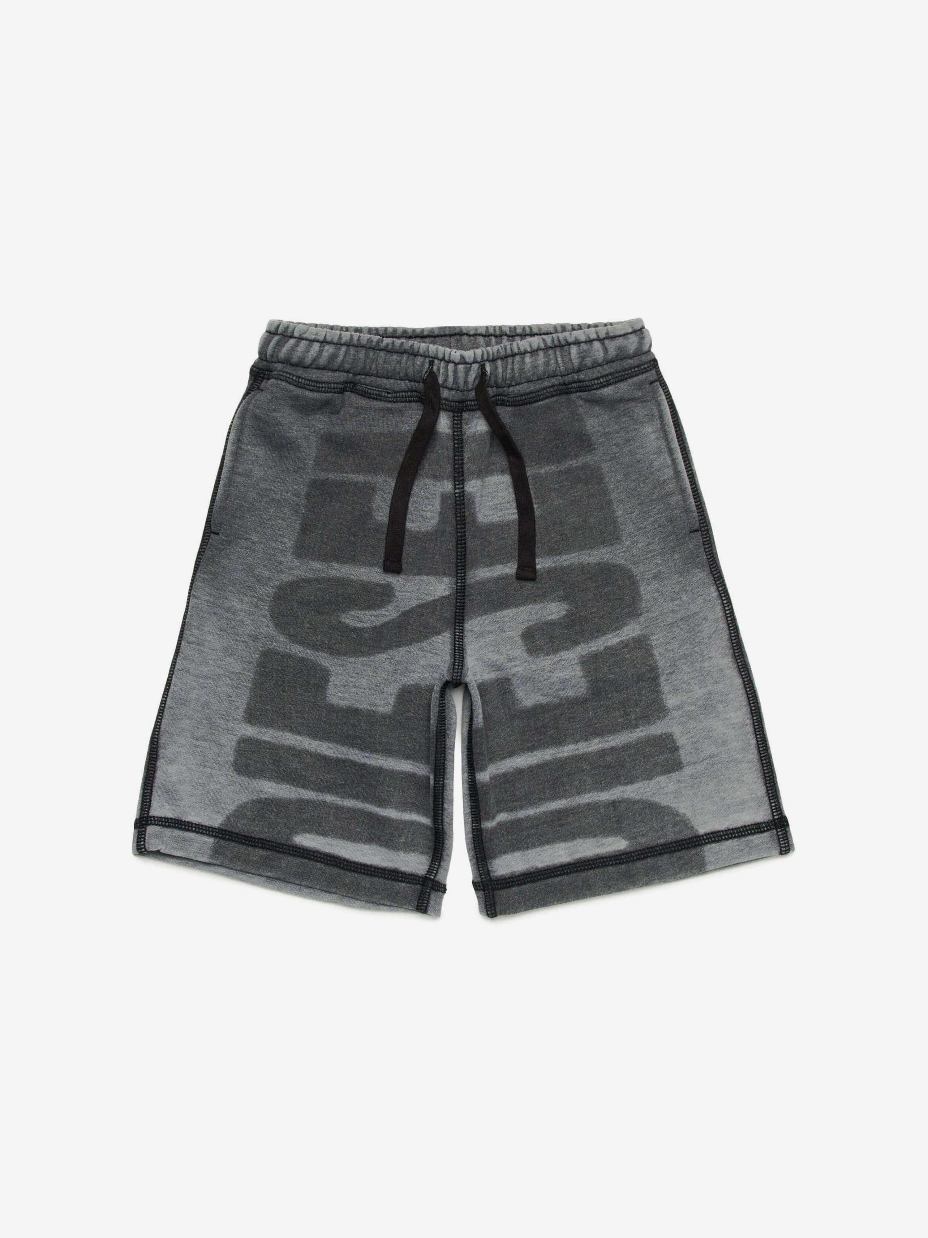 Diesel Boys Logo Shorts in Grey Sast For Sale