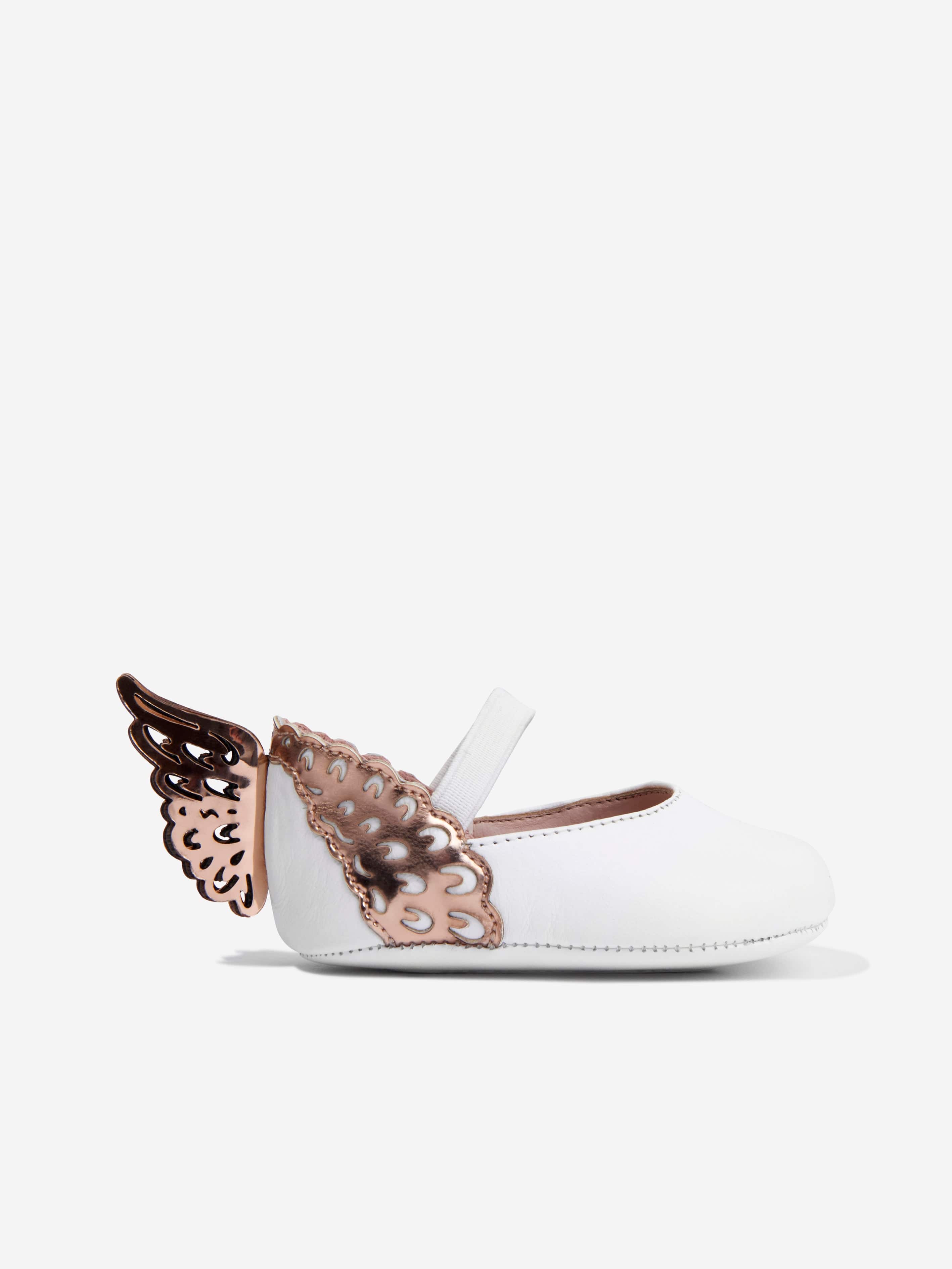 Sophia Webster Baby Girls Leather Evangeline Shoes in White Comfortable