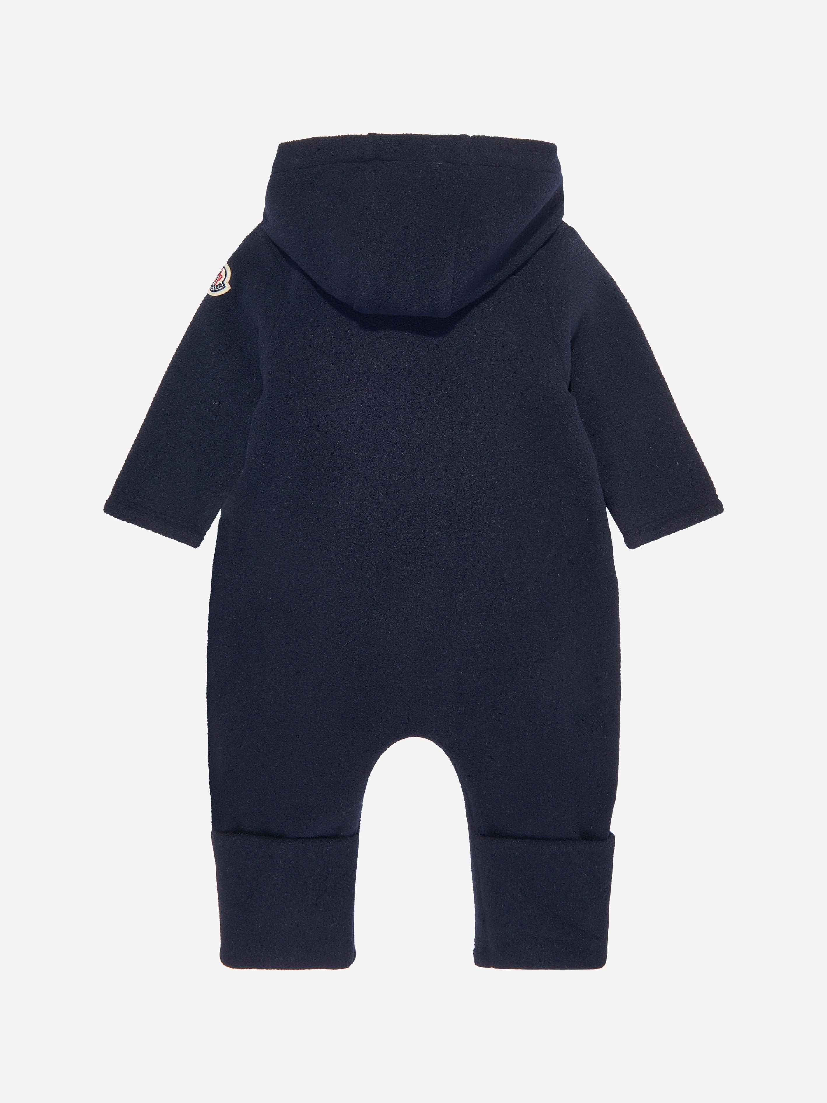 Moncler Enfant Baby Logo Pramsuit in Navy Cheap New Arrival