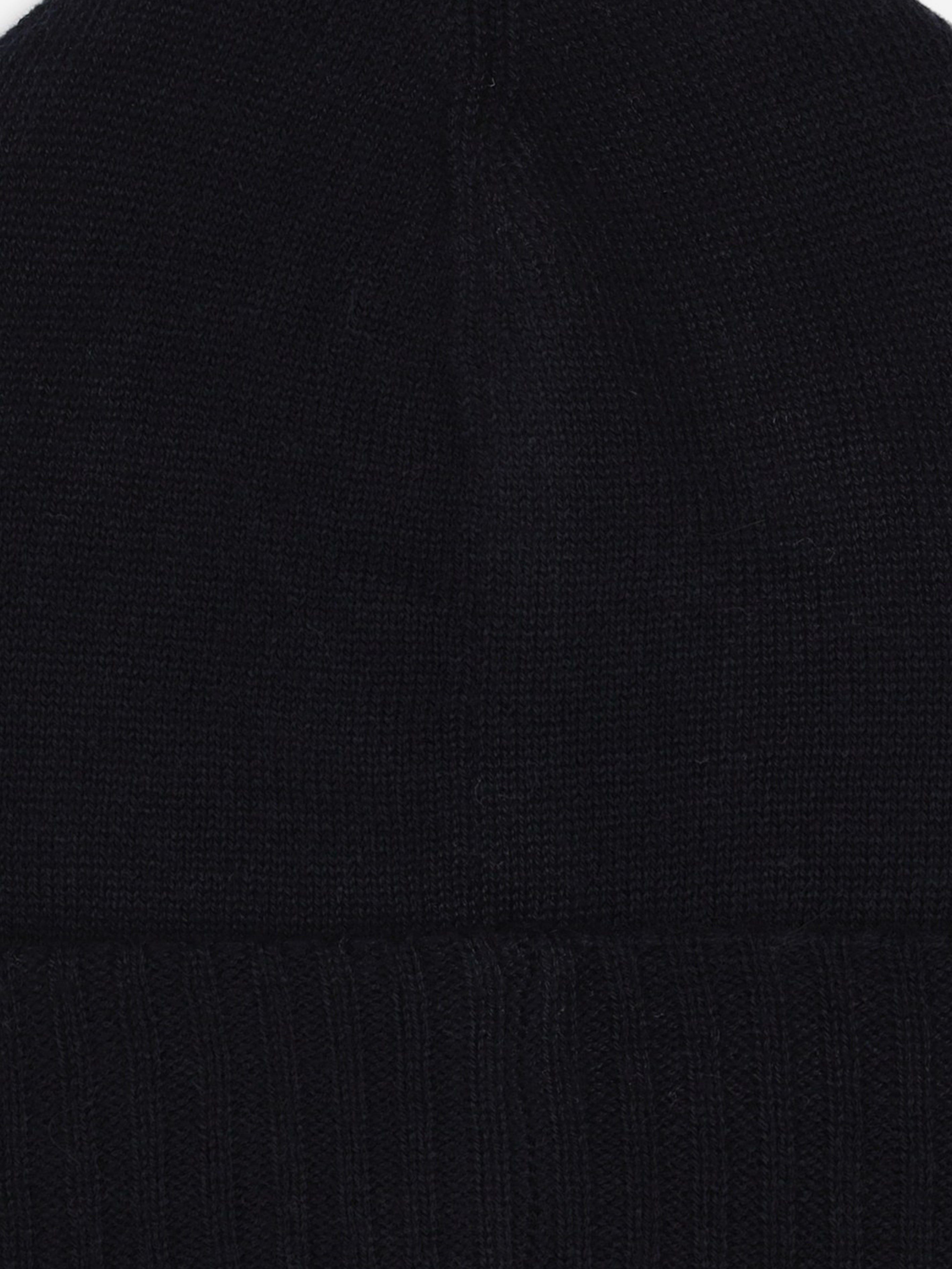 BOSS Boys Logo Badge Beanie Hat in Navy Best Sale Cheap Pice
