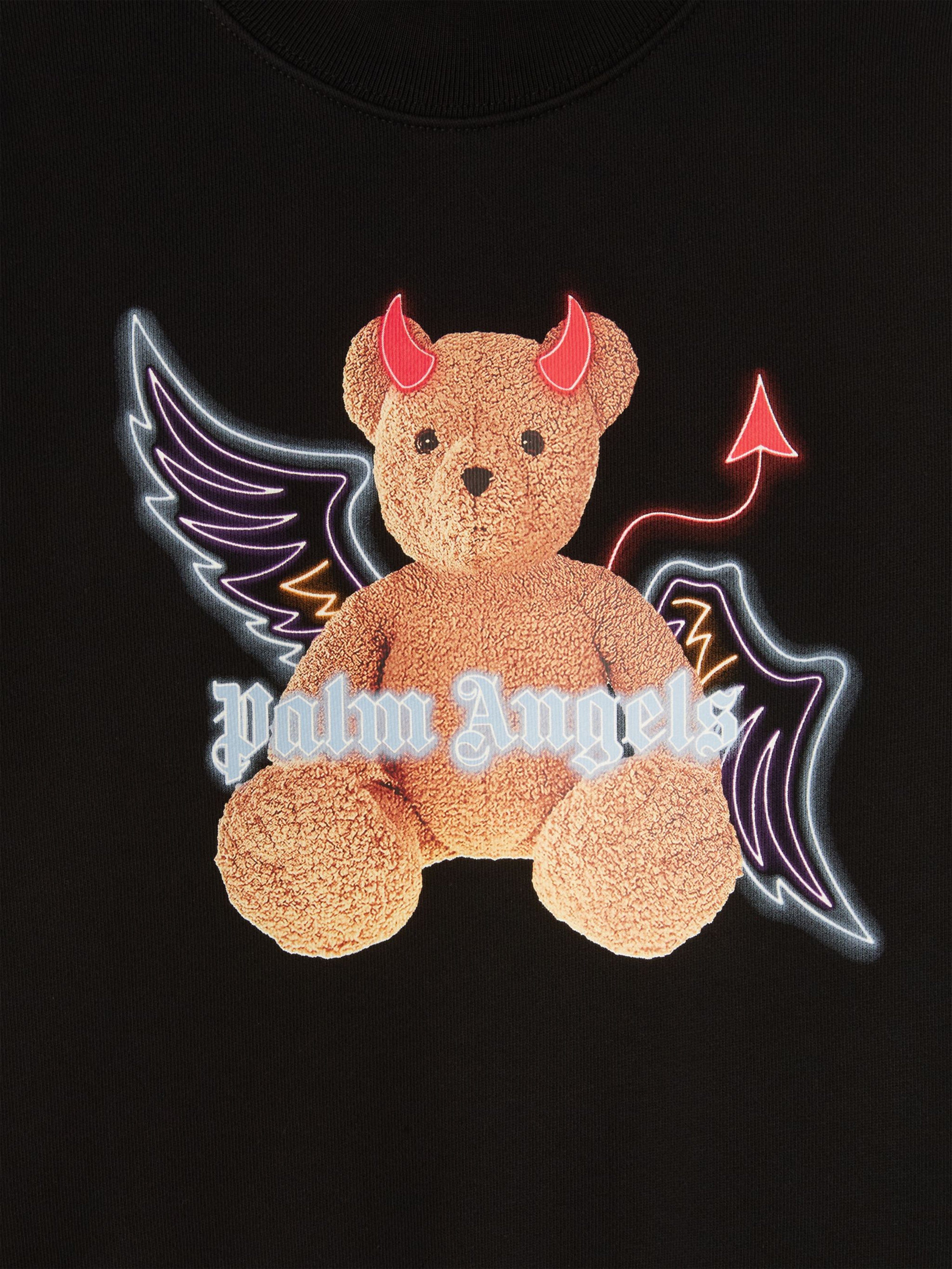 Palm Angels Kids Bear Devil Sweatshirt in Black New Arrival For Sale