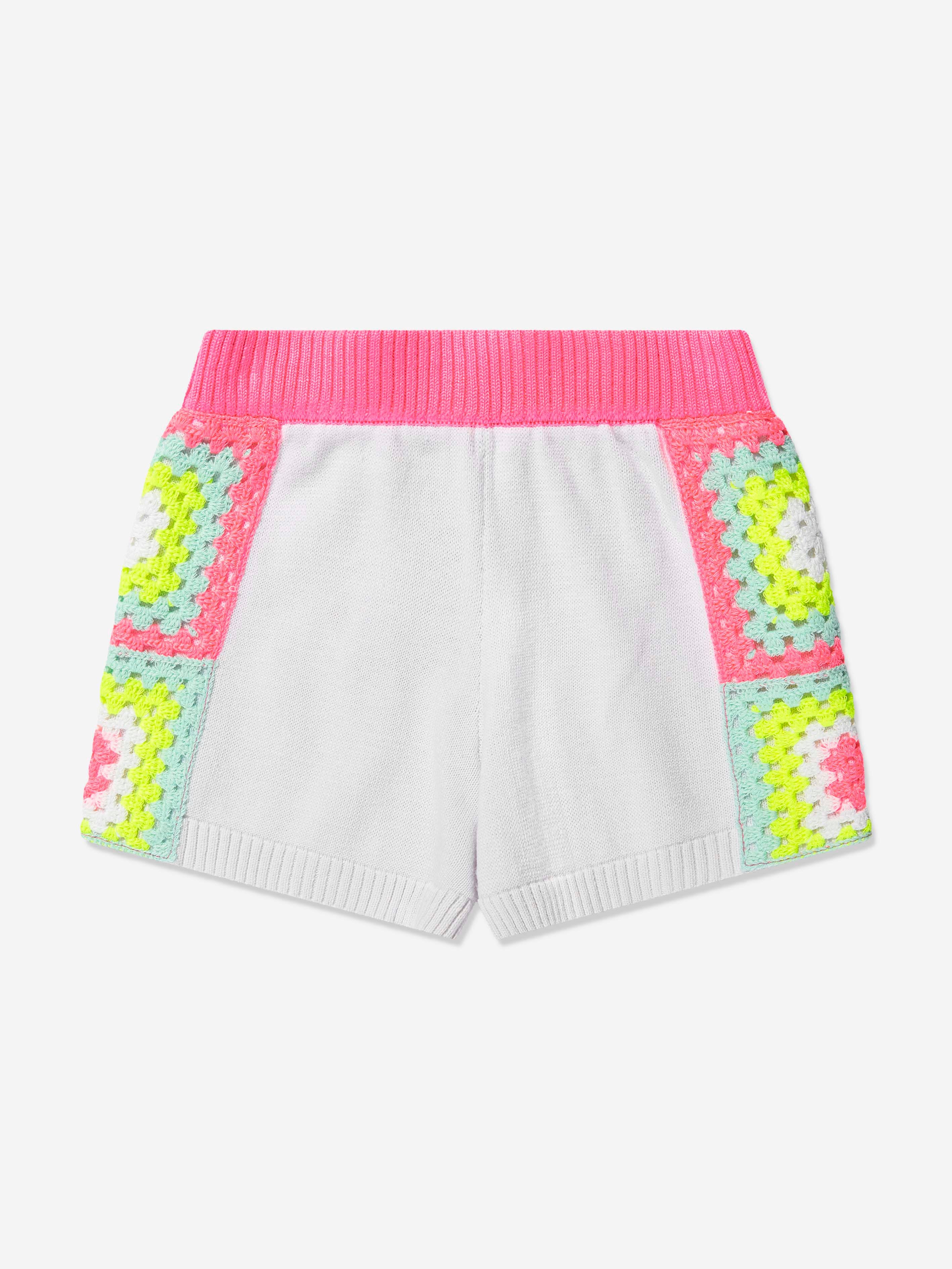 Billieblush Girls Knitted Shorts in White Clearance Wholesale Pice
