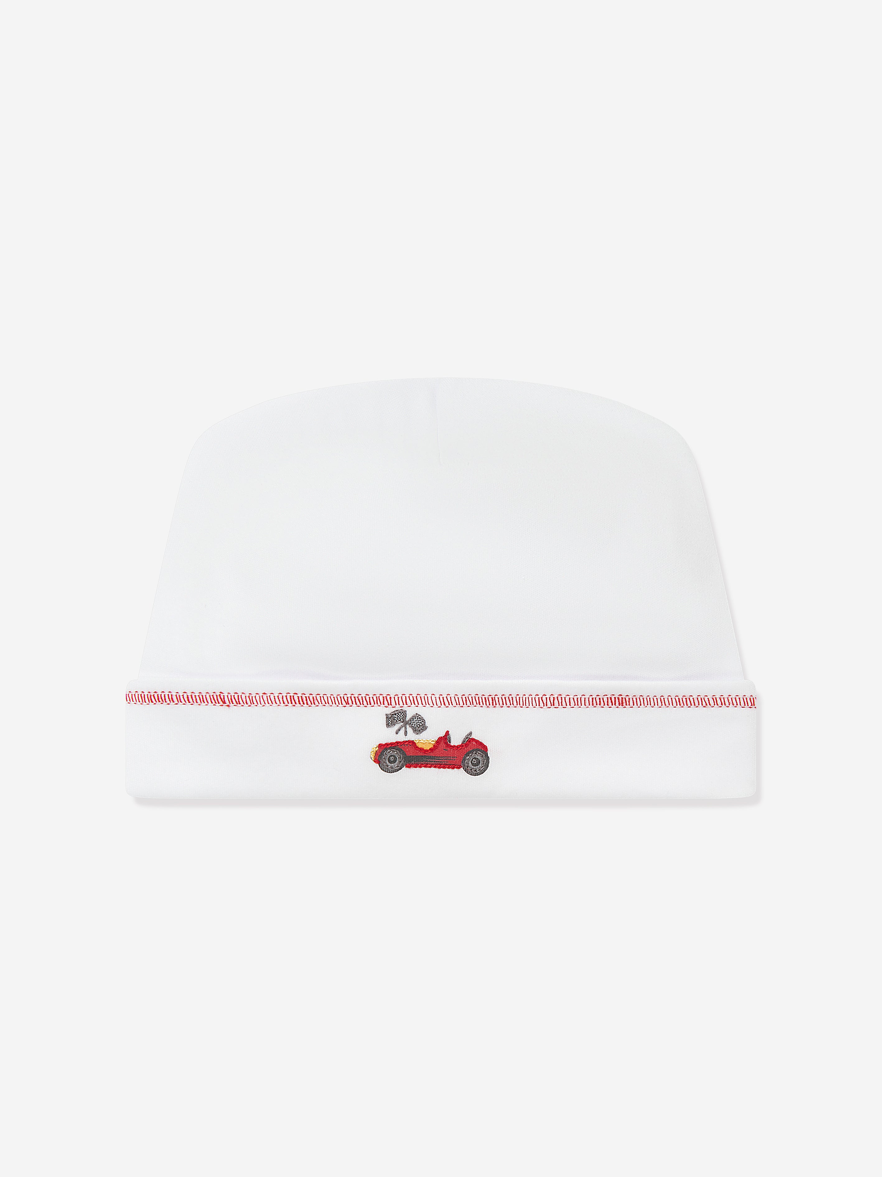 Magnolia Baby Baby Boys Grand Prix Embroidered Hat in White Clearance 2025