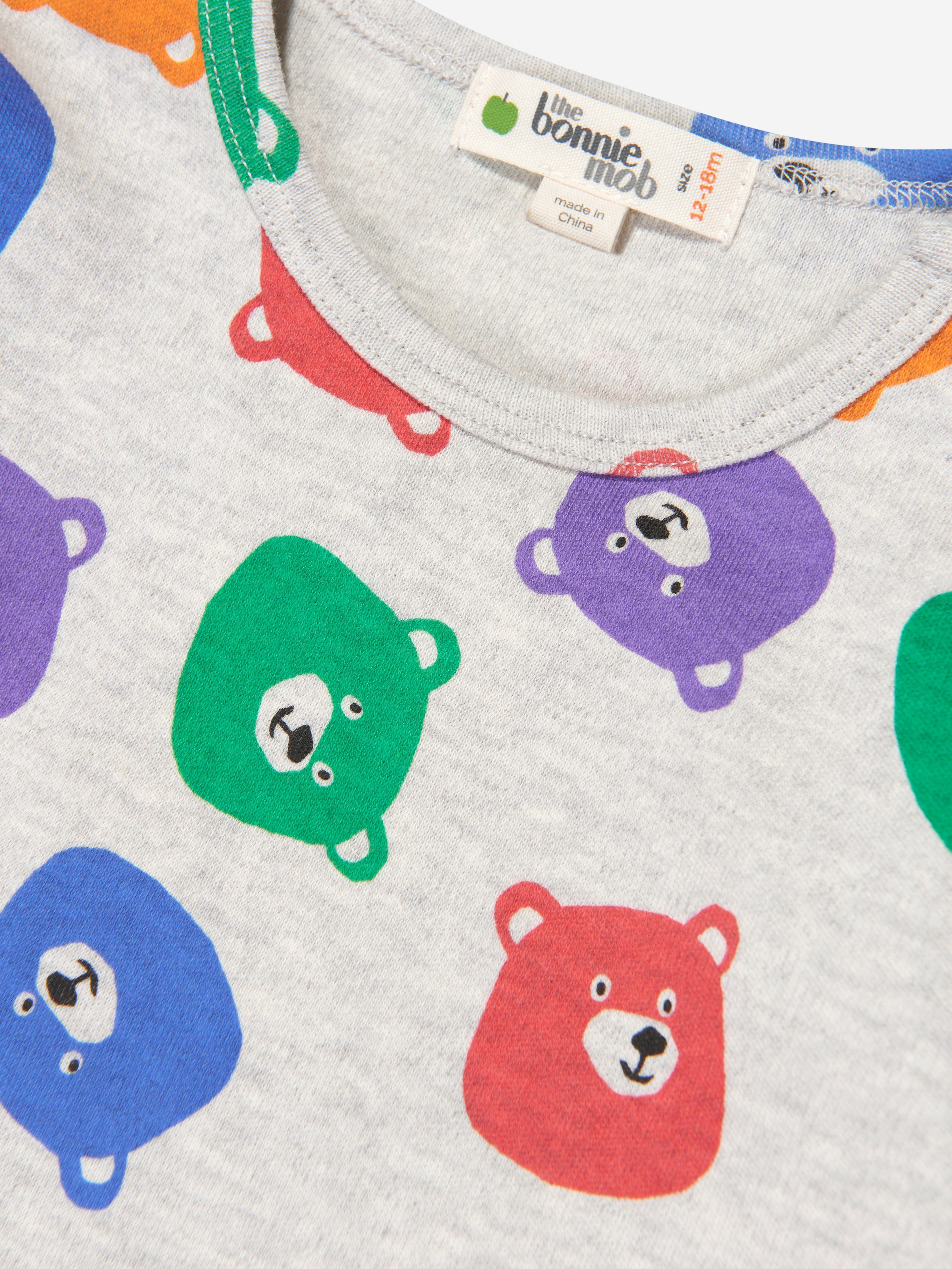 The Bonnie Mob Kids Long Sleeve Bears T-Shirt in Multicolour Buy Cheap Best Sale