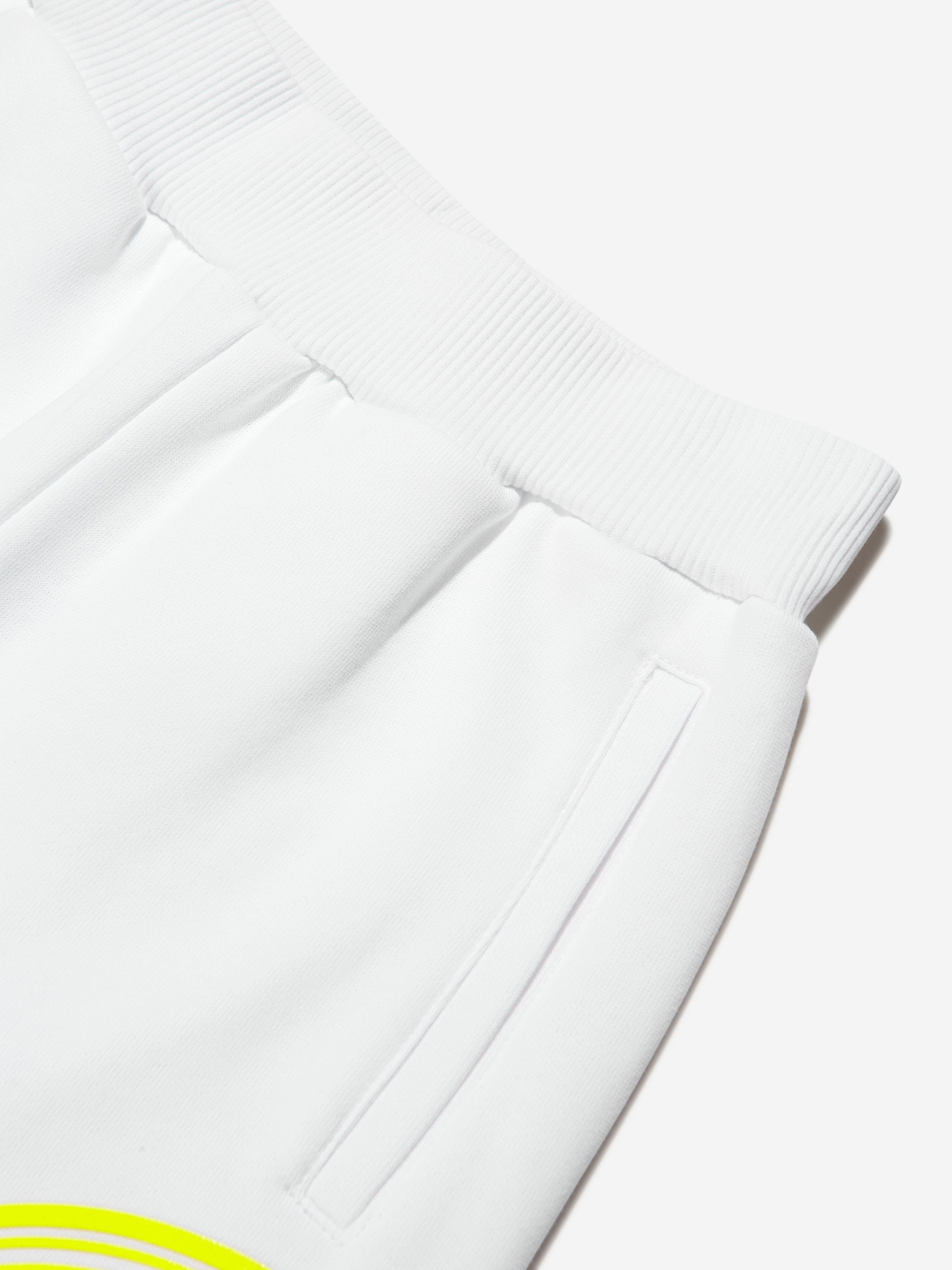 Balmain Boys Logo Jersey Shorts in White Cost For Sale