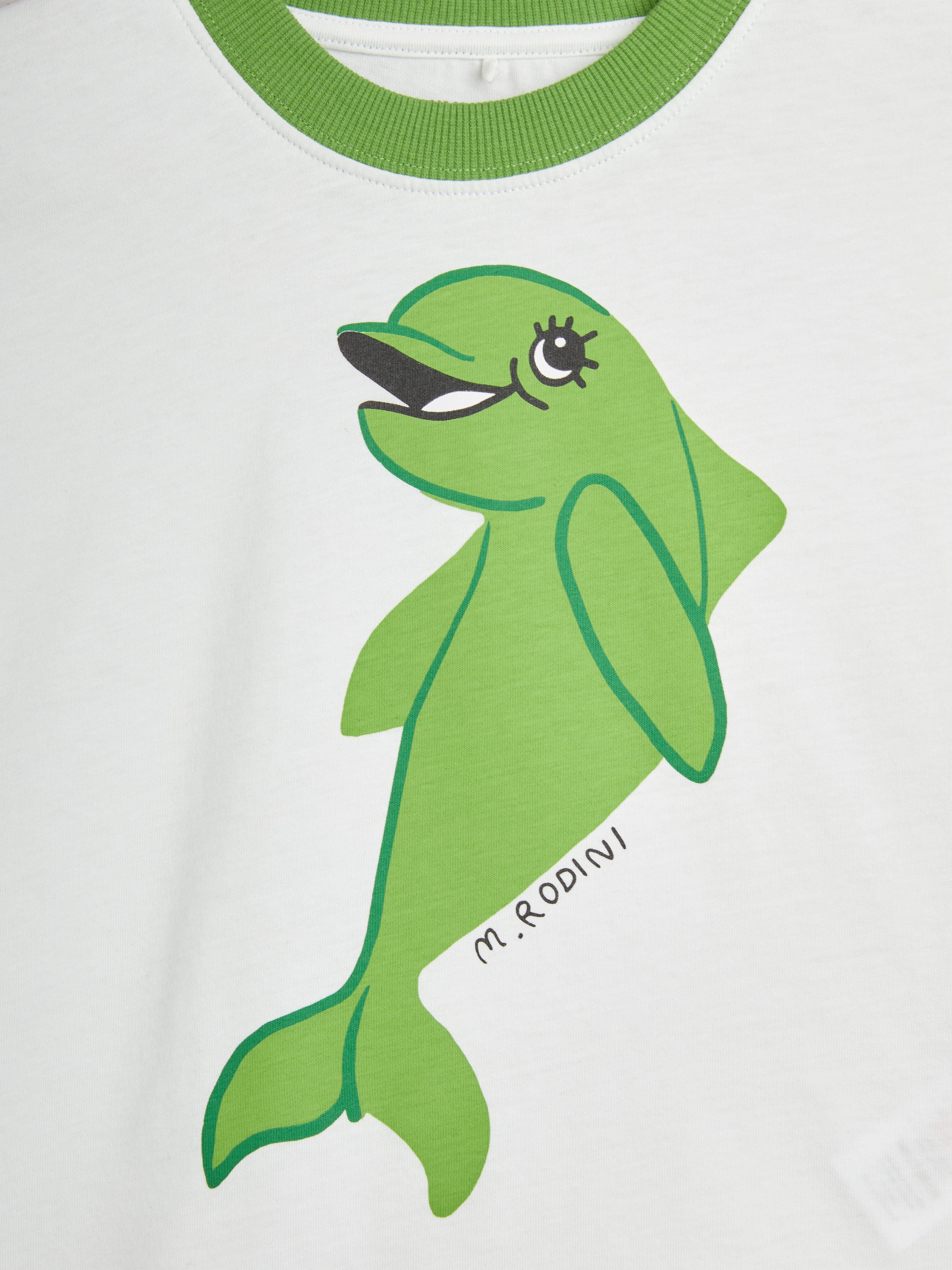 Mini Rodini Kids Dolphin T-Shirt in Ivory Best Place Online