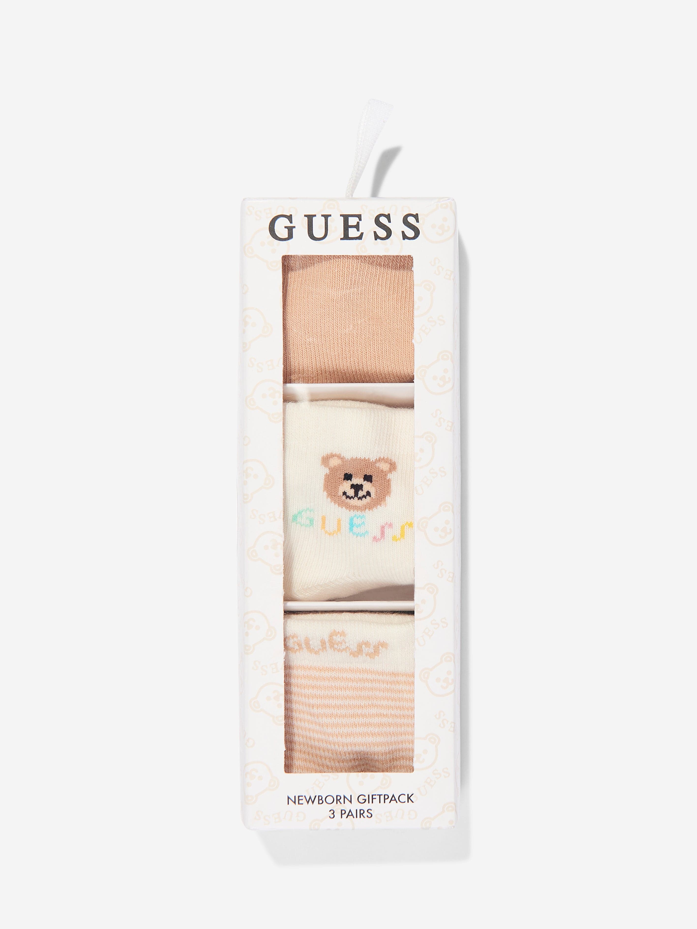 Guess Baby 3 Pairs Of Socks Set in Beige Cheap Sale Now