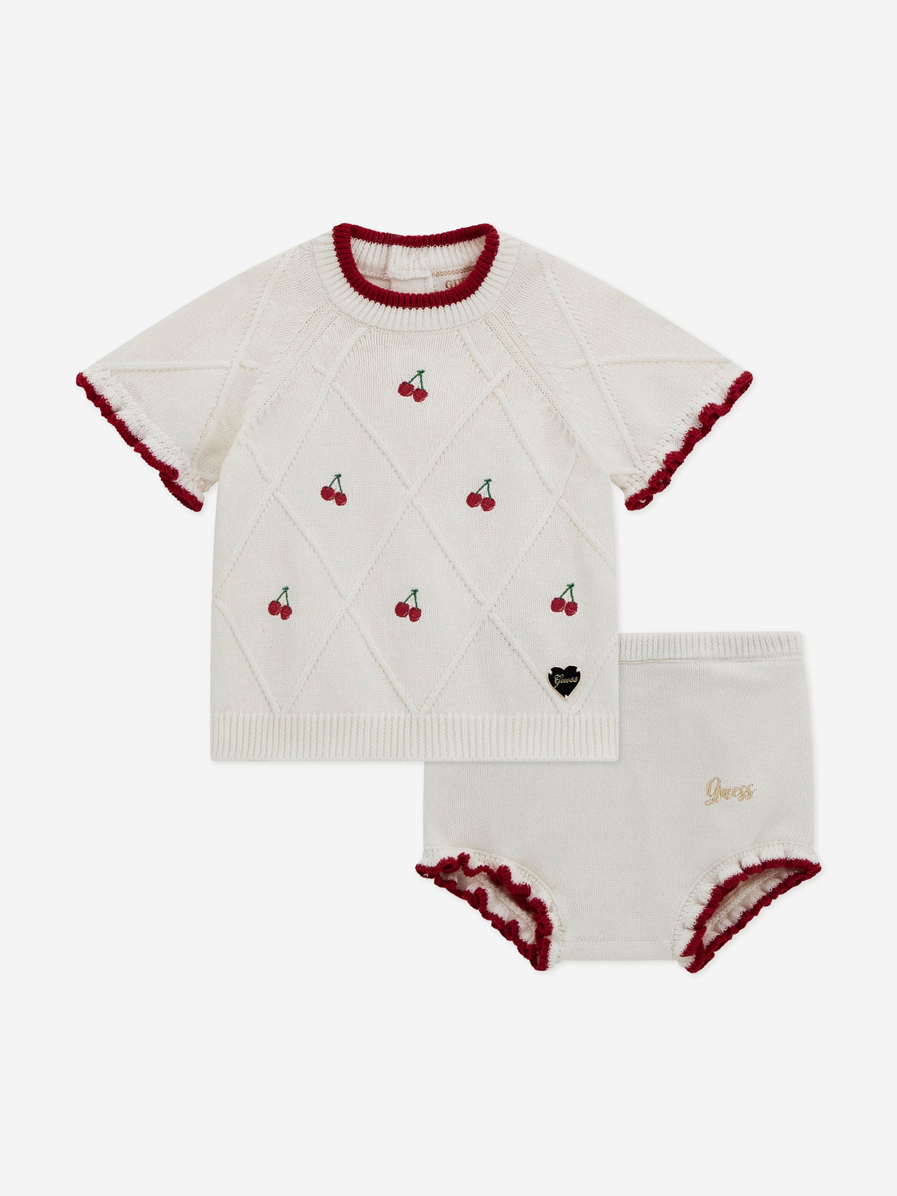 Guess Baby Girls Short Set in Ivory Pre Order For Sale