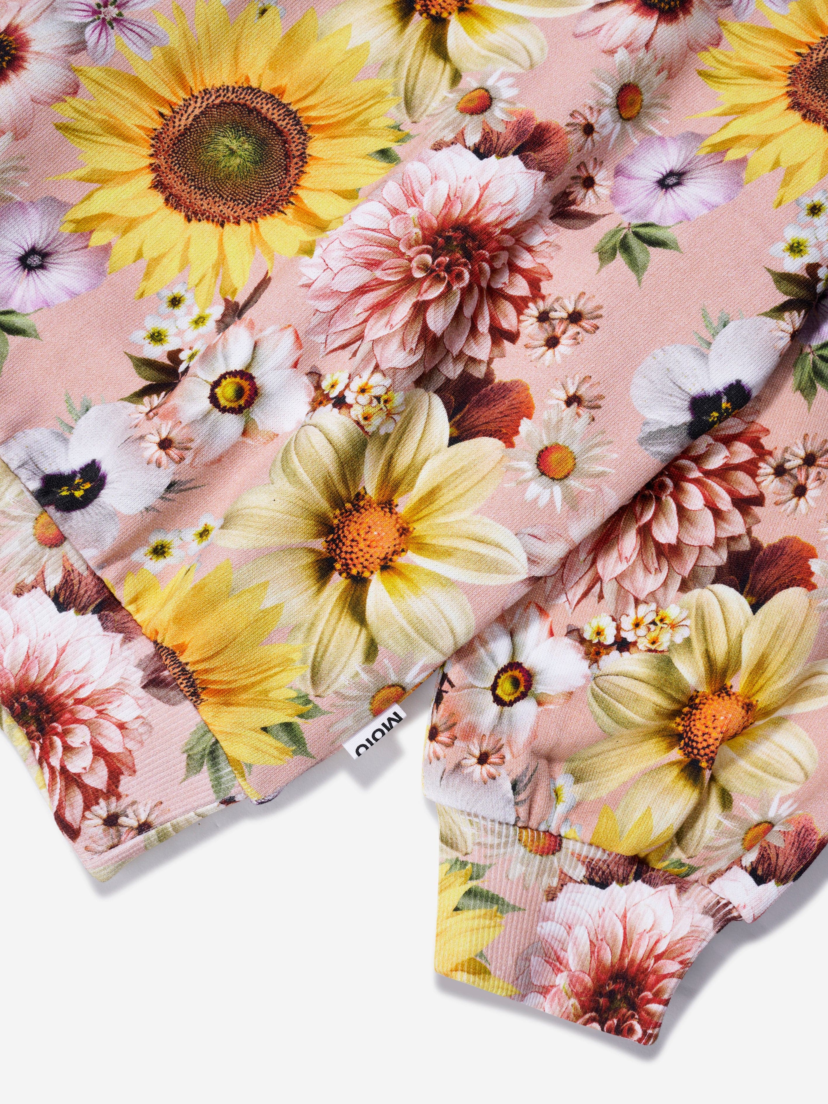 Molo Girls Floral Sweatshirt in Pink 2025 Sale Online