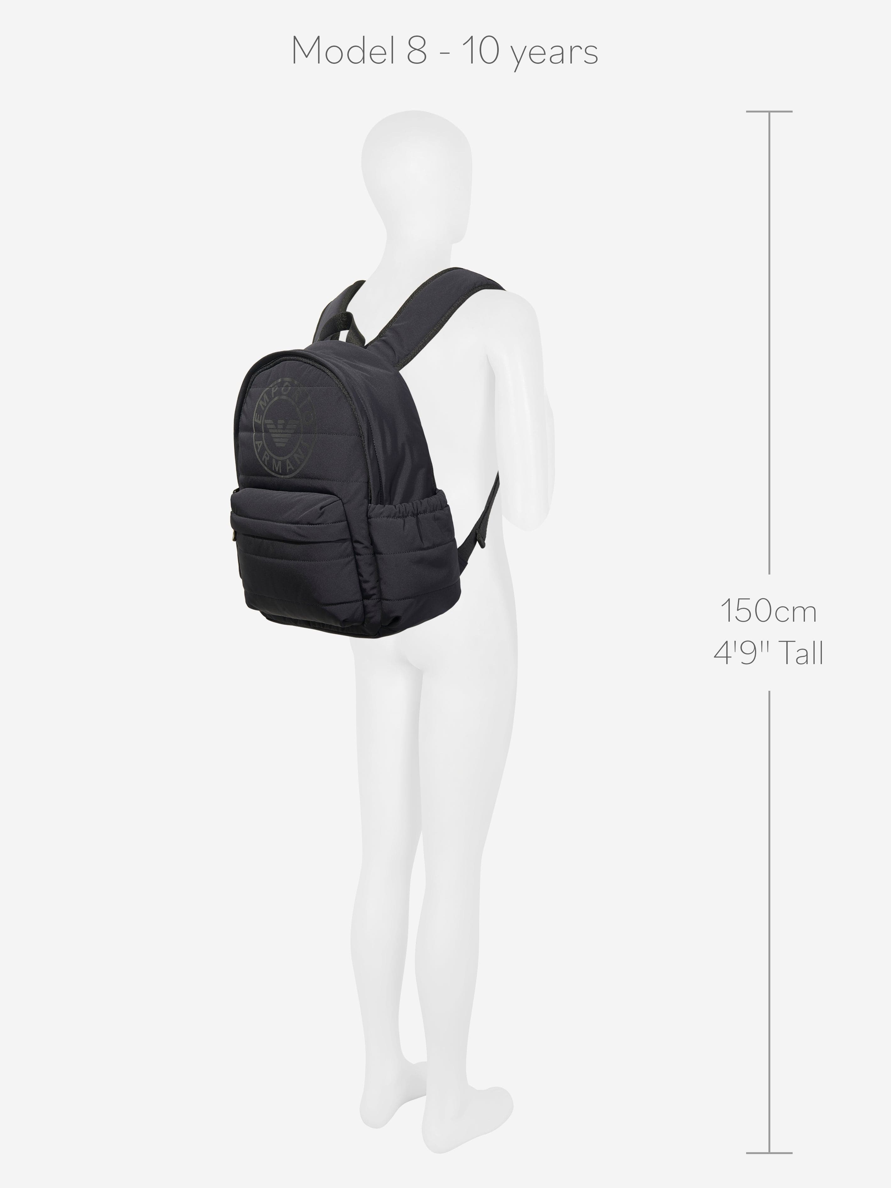 Emporio Armani Boys Logo Backpack in Navy (37cm) Safe Shopping Cheap Online