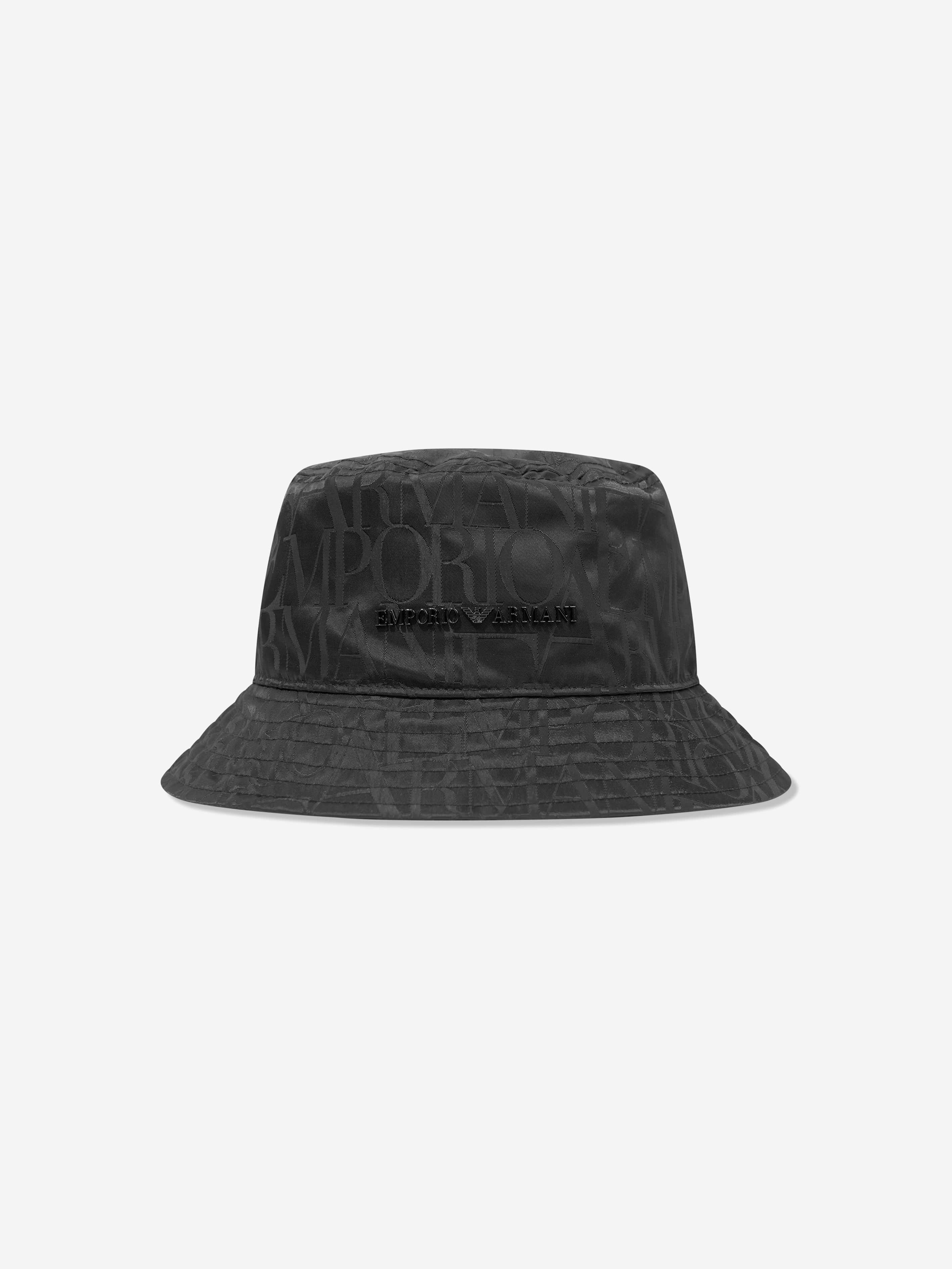 Emporio Armani Boys Logo Bucket Hat in Navy Outlet Visit