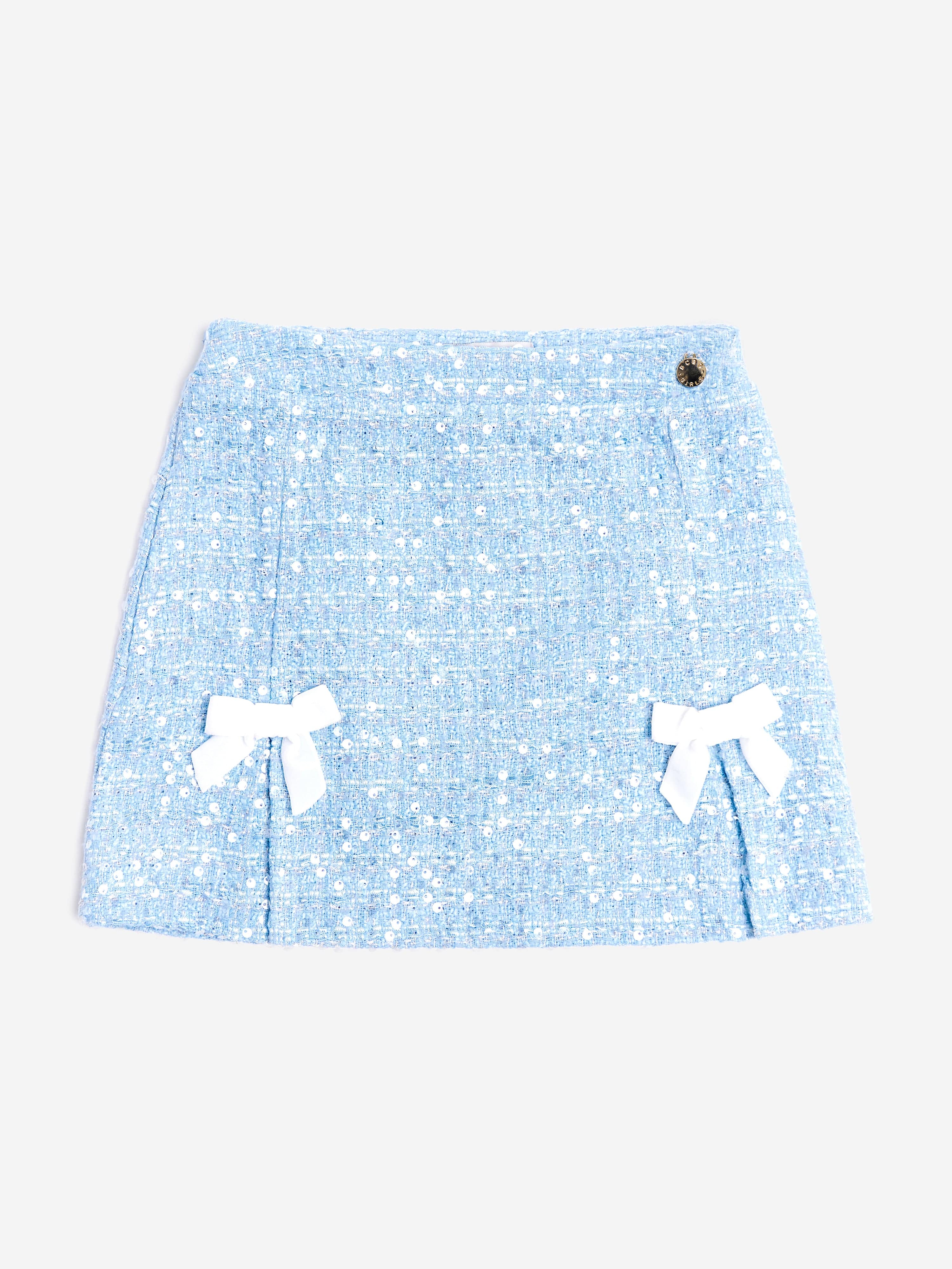 BCBG Girls Tweed Pencil Skirt in Blue Visit New For Sale