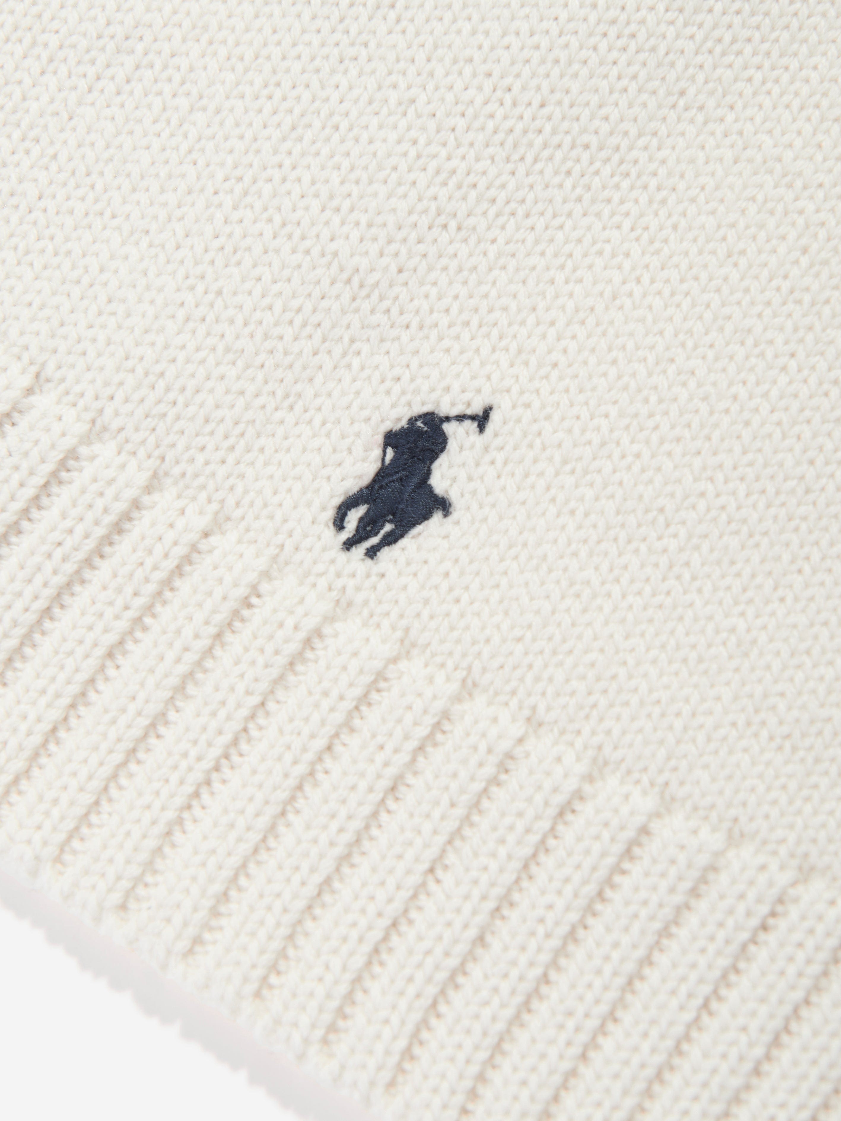 Ralph Lauren Boys Merino Wool Scarf in Ivory Discount Purchase