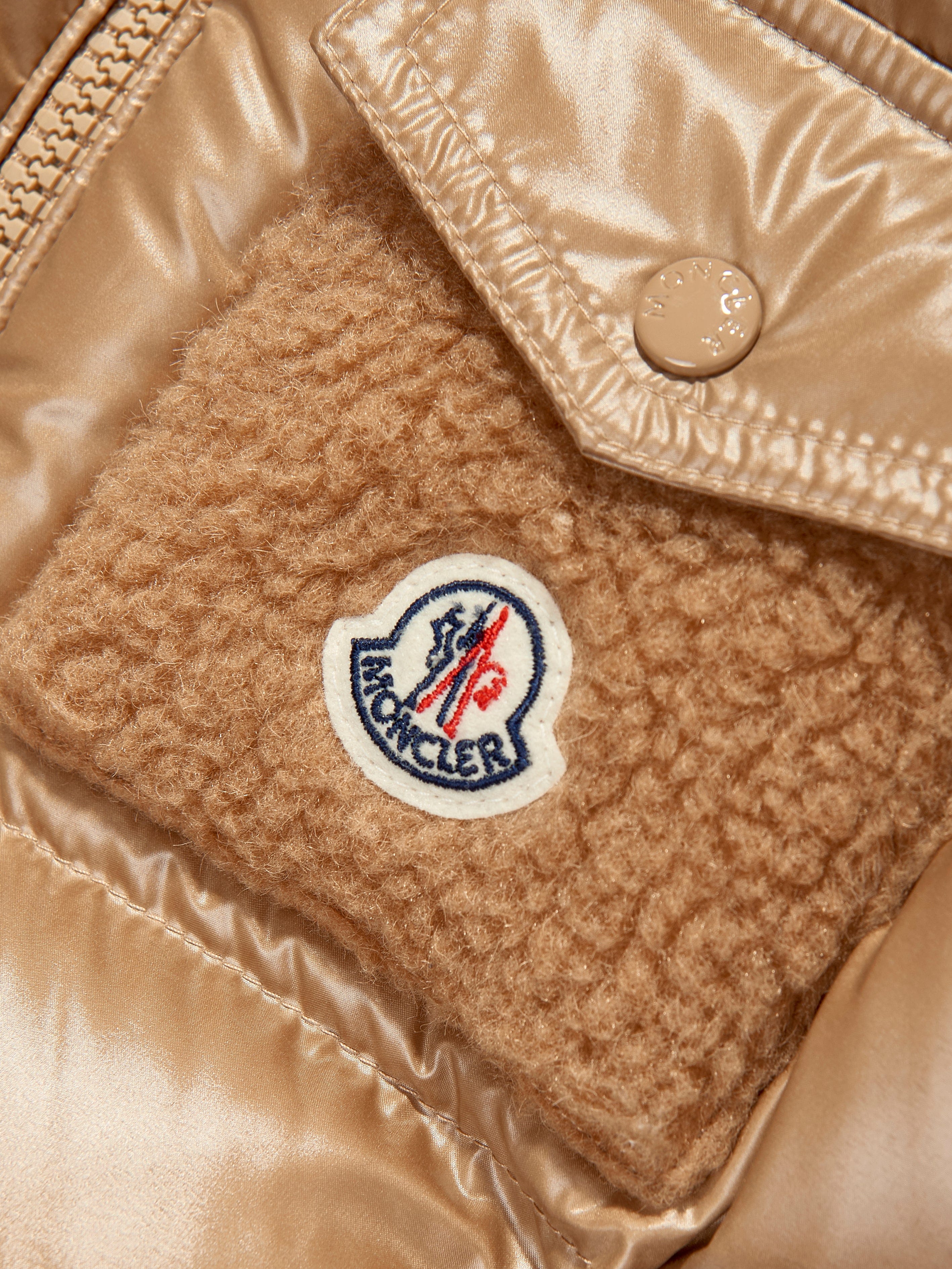 Moncler Enfant Boys Down Padded Yule Jacket in Beige Sale Browse