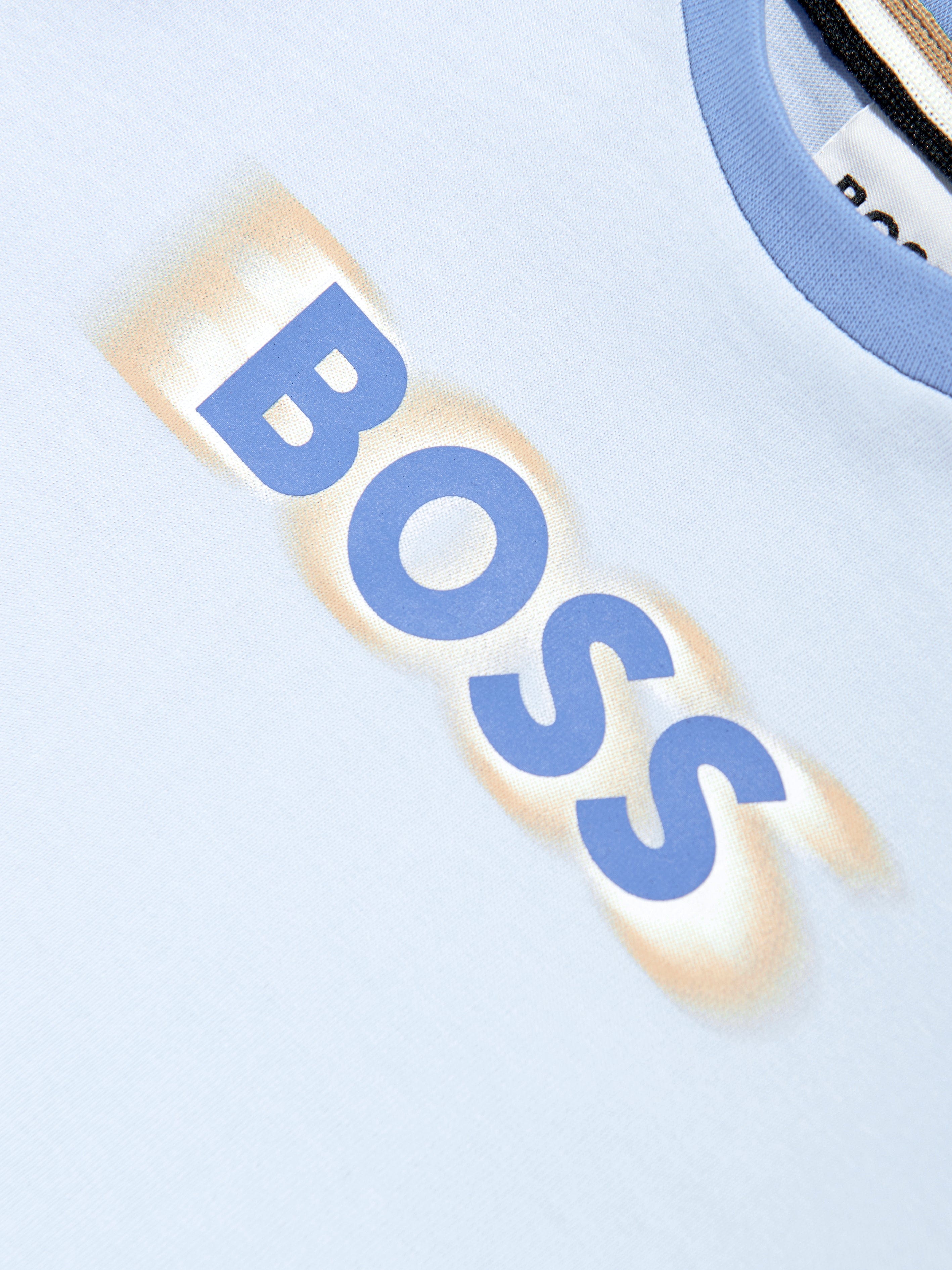 BOSS Baby Boys Logo Print T-Shirt in Blue Cheap Pice Free Shipping