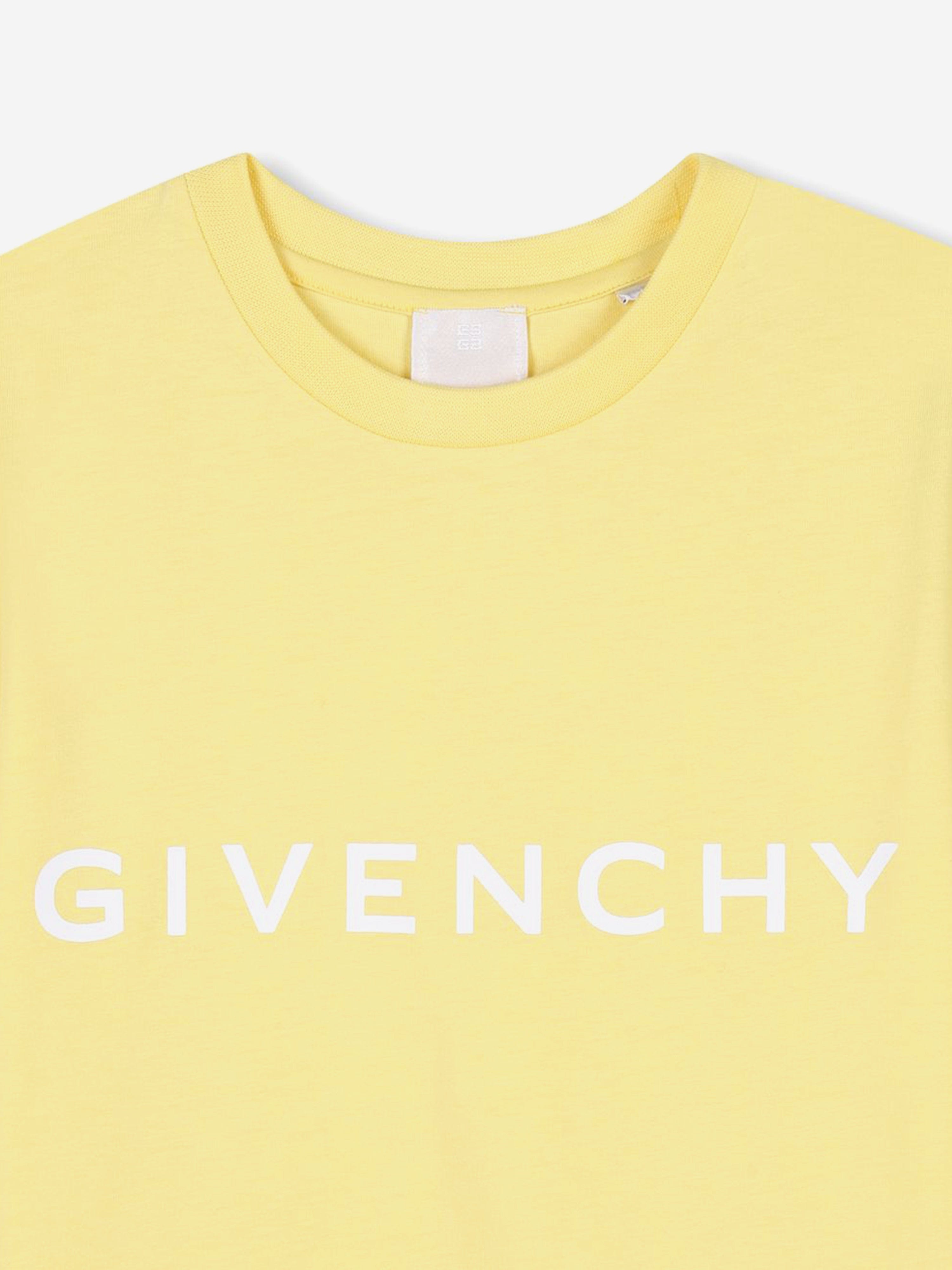 Kids Logo Print T-Shirt in Yellow Cheap Sale Exclusive