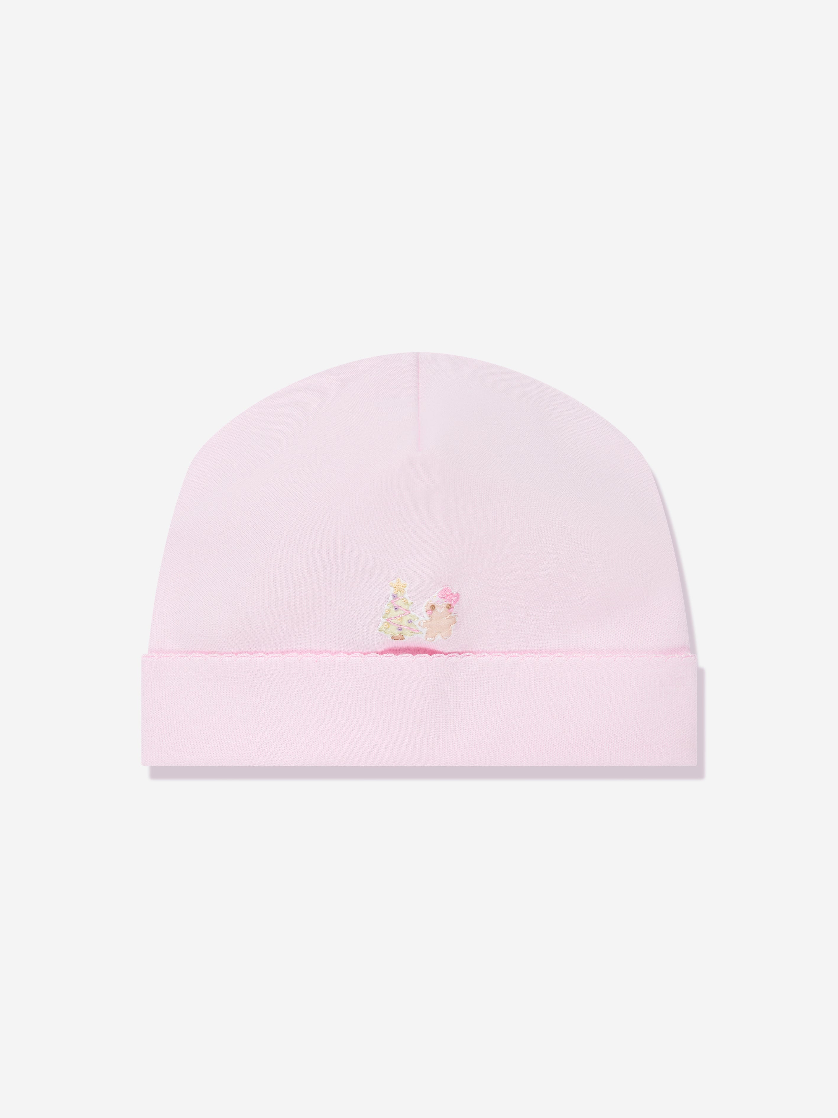 Magnolia Baby Baby Girls Sweet Gingerbread Embroidered Hat in Pink Outlet 2025