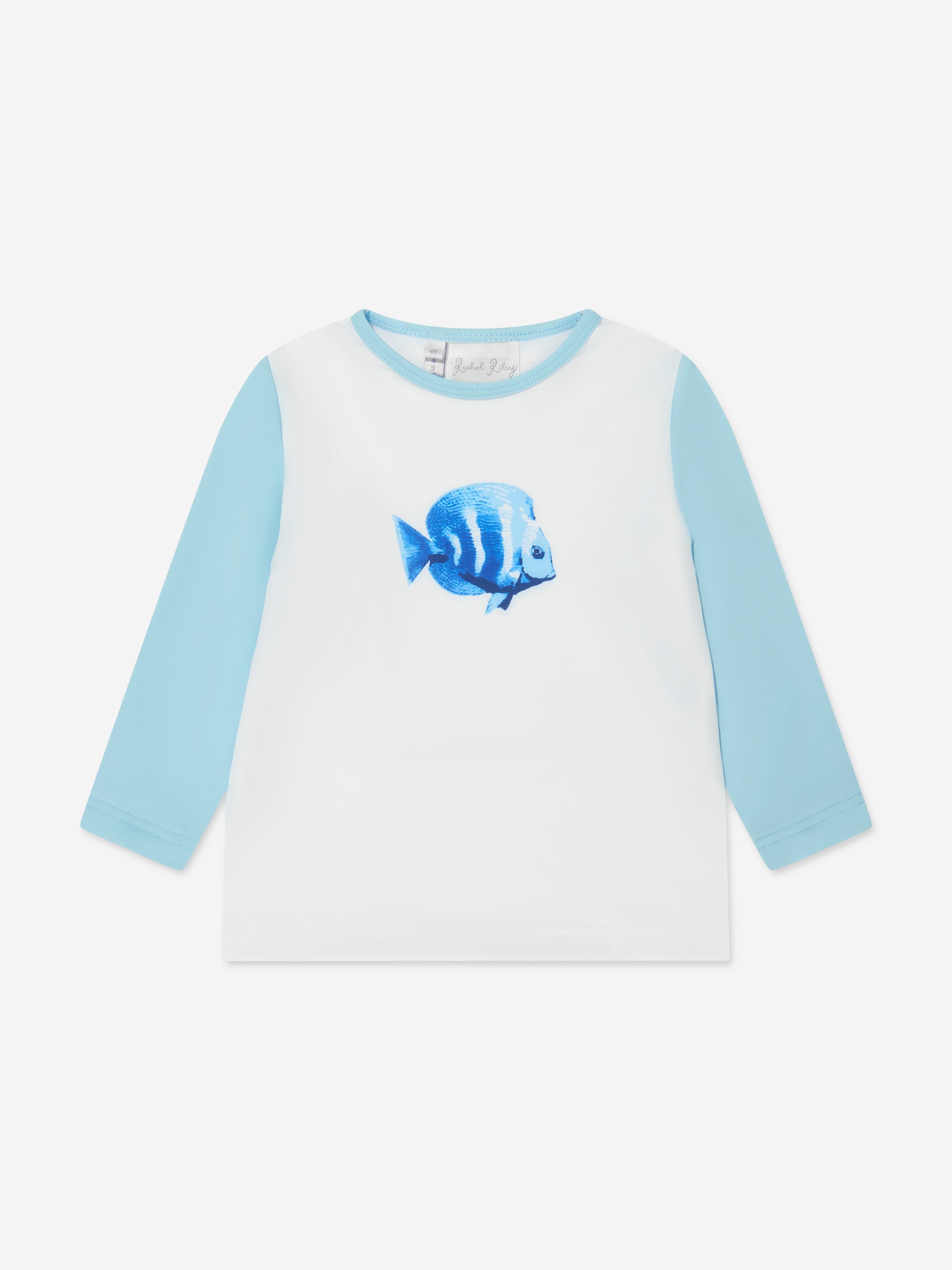 Rachel Riley Boys Tropical Fish Rash Guard in Multicolour With Mastercard Cheap Pice