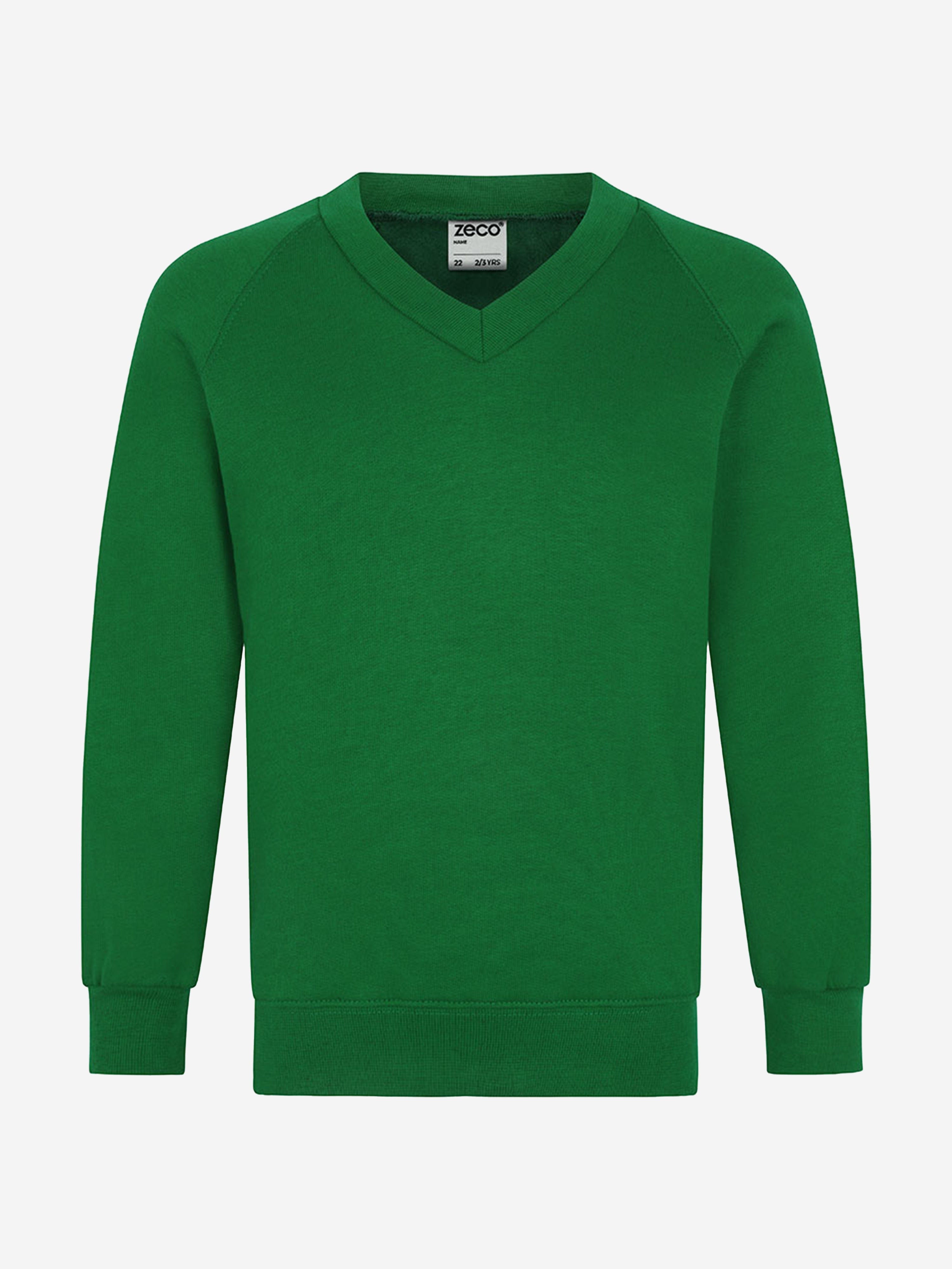 Zeco Kids School V-Neck Sweatshirt in Green The Cheapest
