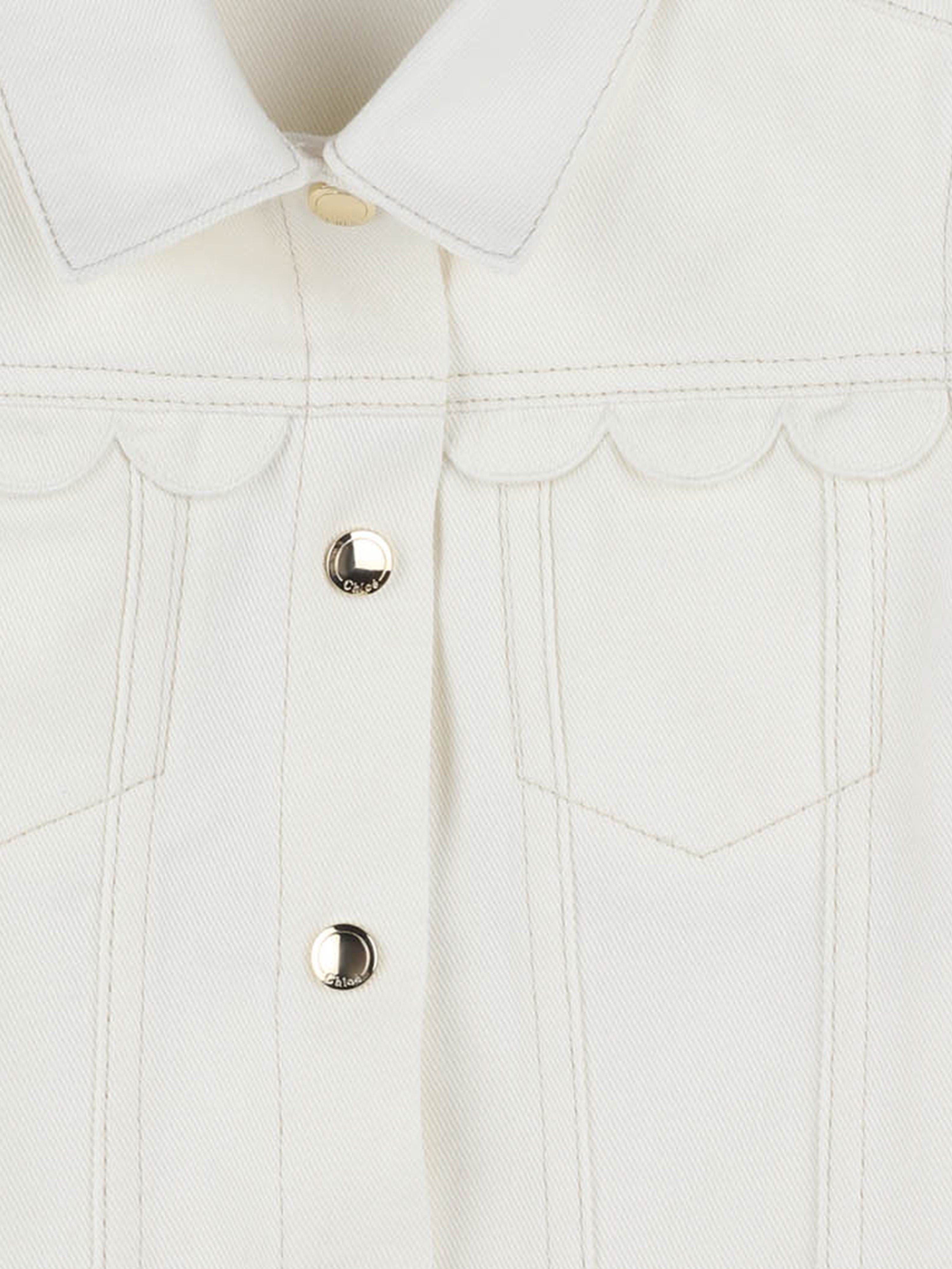 Chlo¨¦ Girls Scalloped Gilet in Ivory Cheap Pice Wholesale