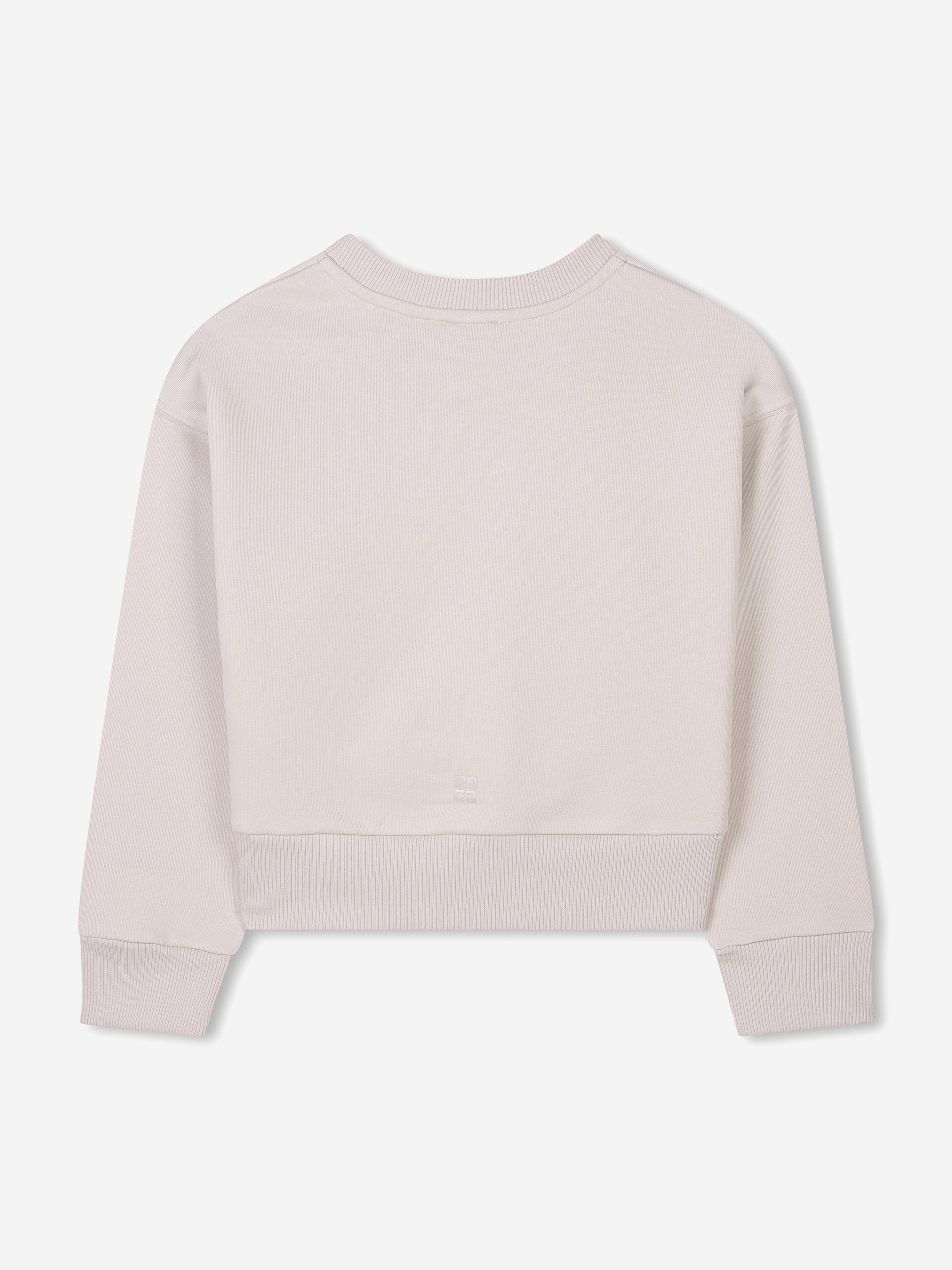 Girls Logo Print Sweatshirt in Beige For Nice Online