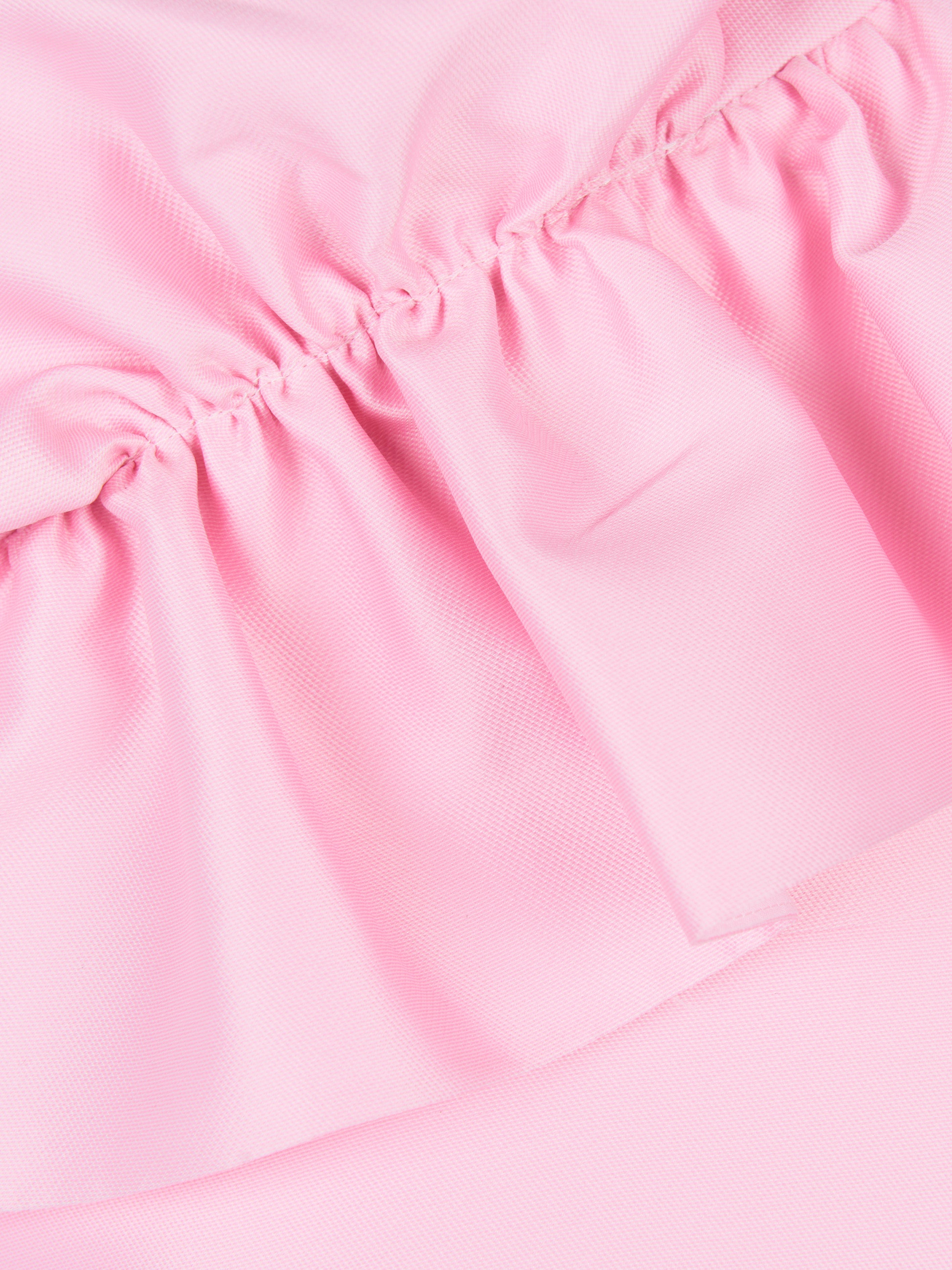 Mama Luma Girls One Shoulder Ruffle Dress in Pink Free Shipping For Sale