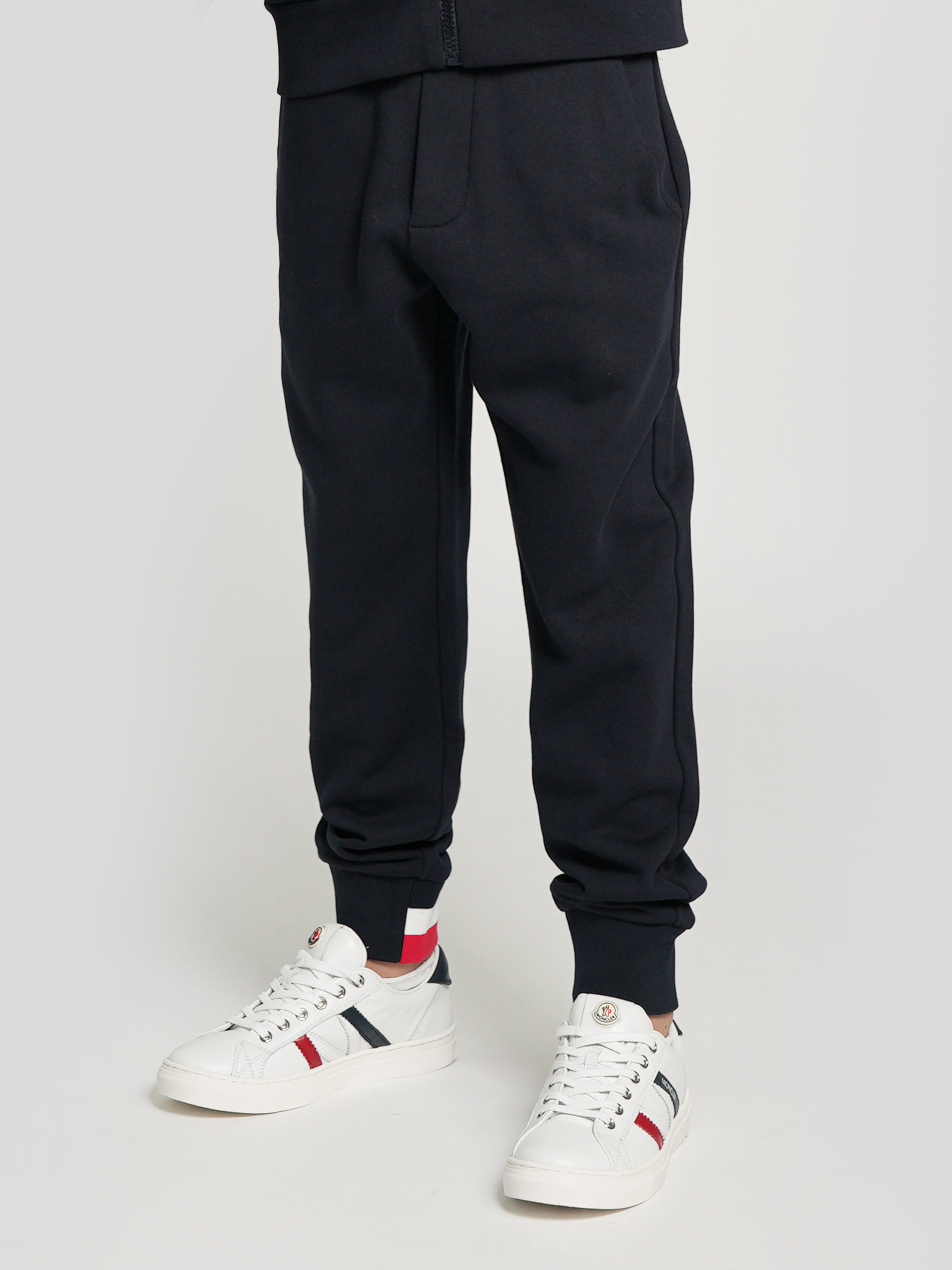 Moncler Enfant Boys Logo Joggers in Navy Discount Nicekicks