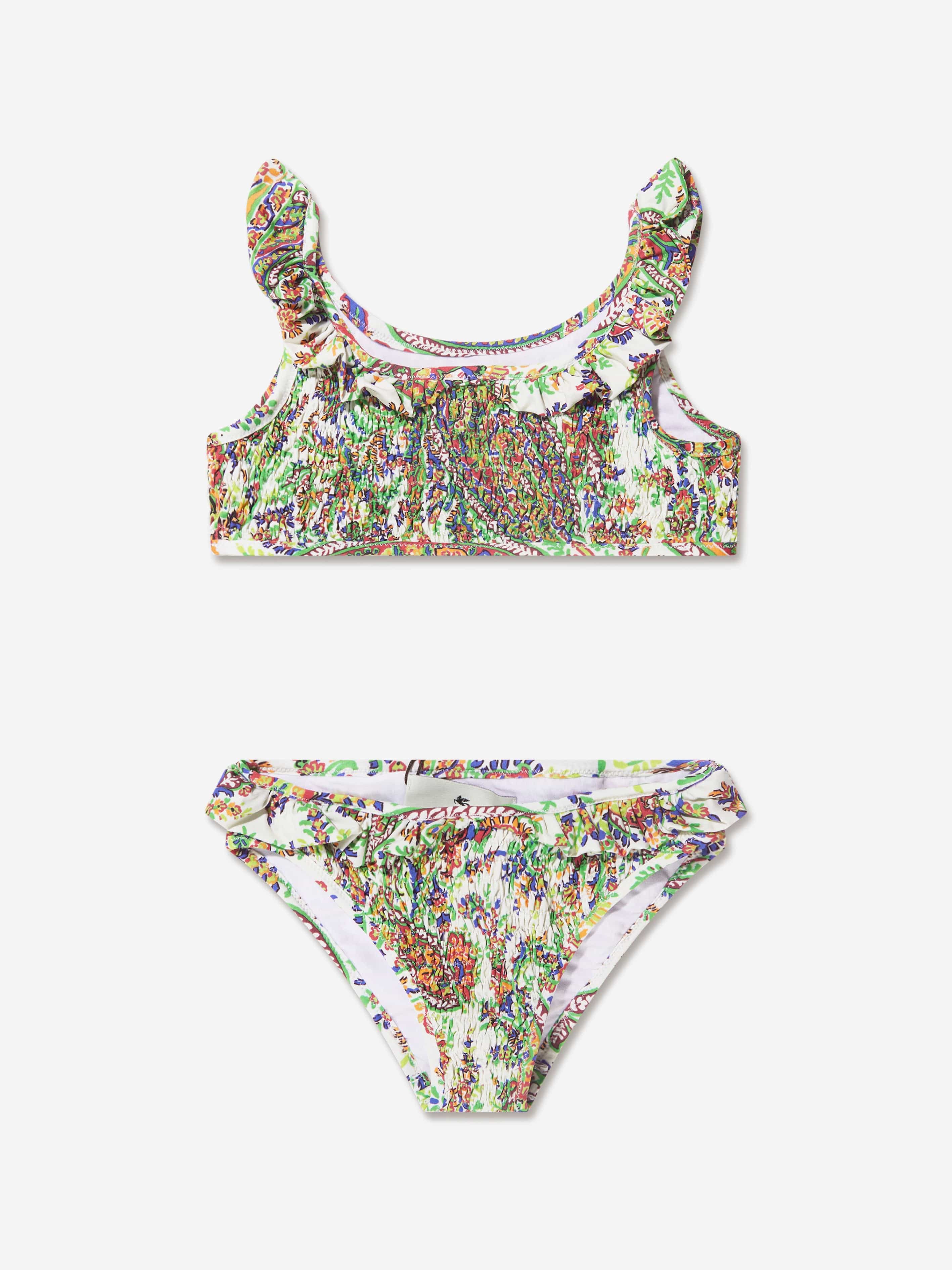 Etro Girls Floral Paisley Bikini in Multicolour Discount Hot Sale