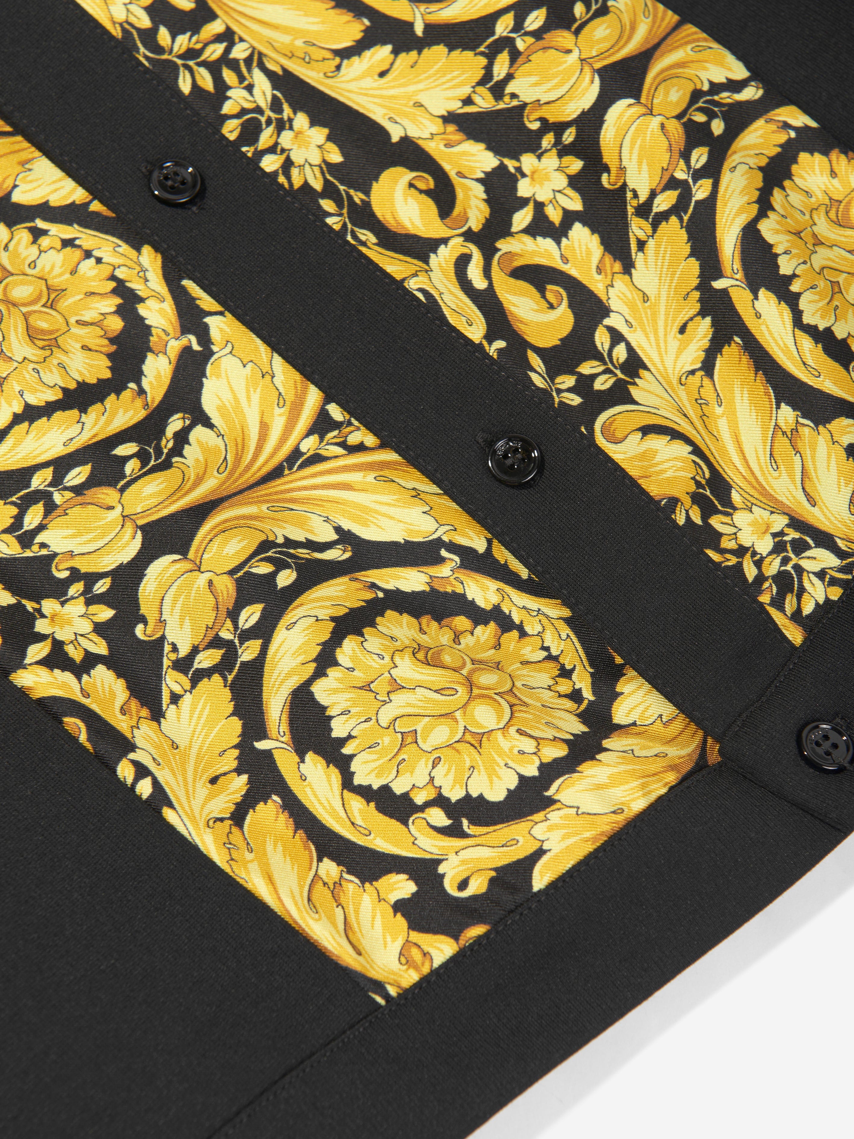 Versace Boys Barocco Shirt in Black 2025 New