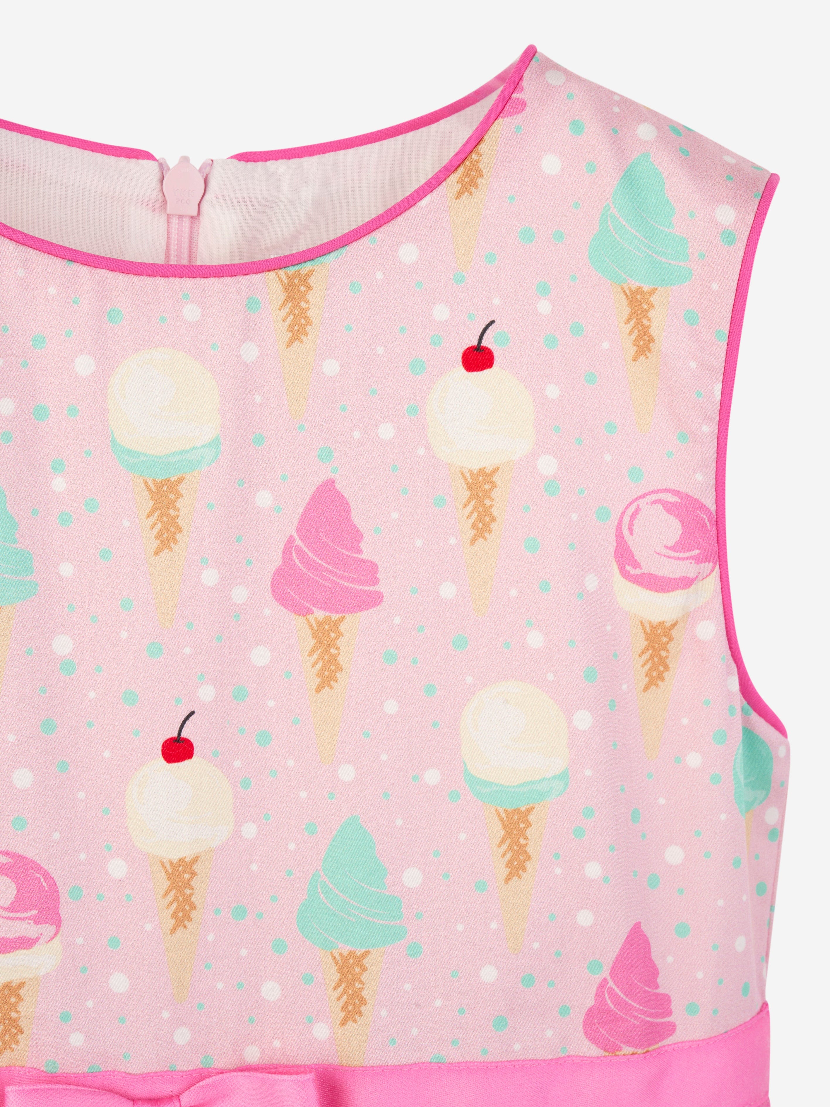 Rachel Riley Girls Ice Cream Dress in Pink Fashion Style For Sale