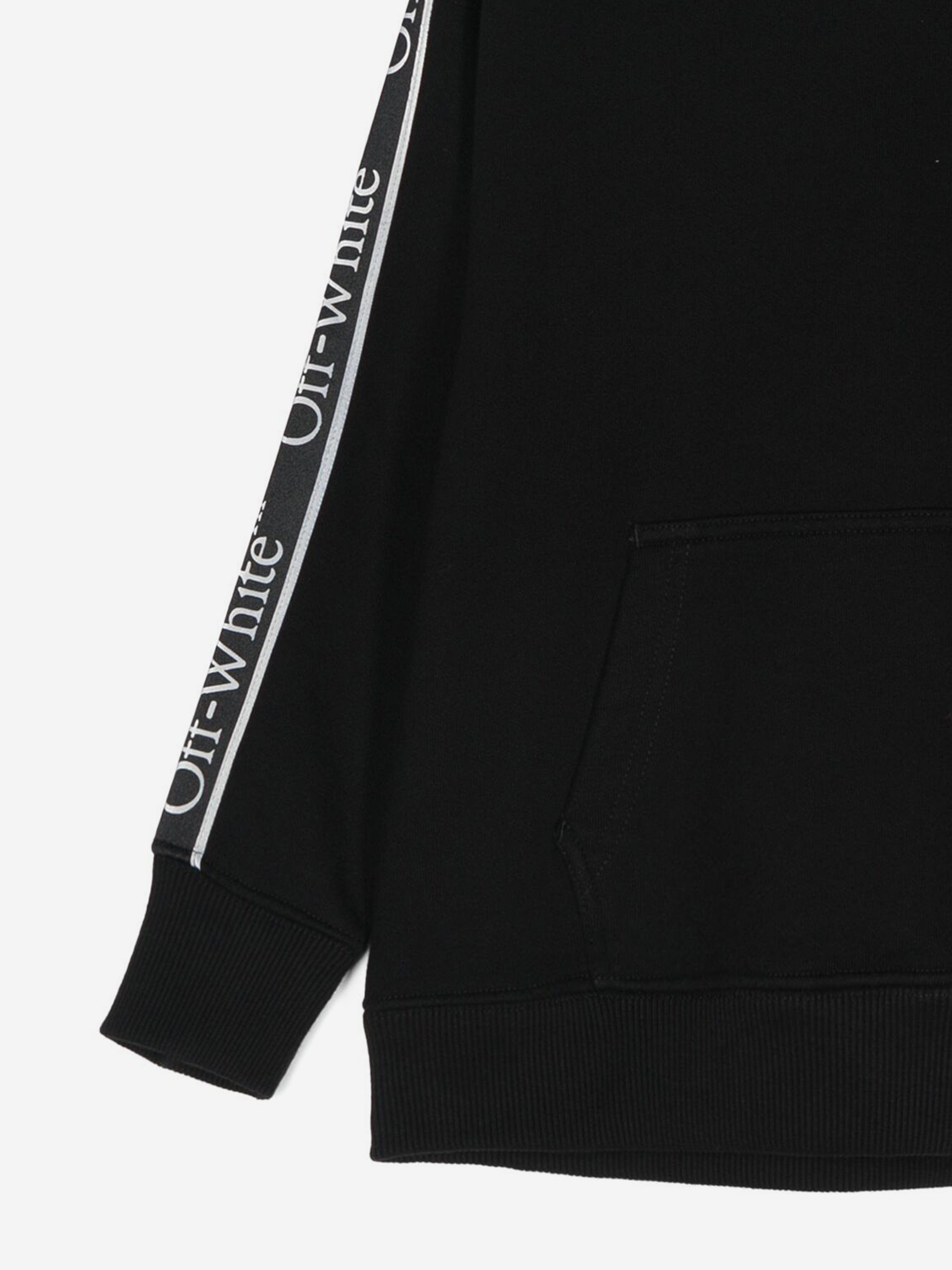 Off-White Boys Bookish Logo Band Hoodie in Black Sale Fake