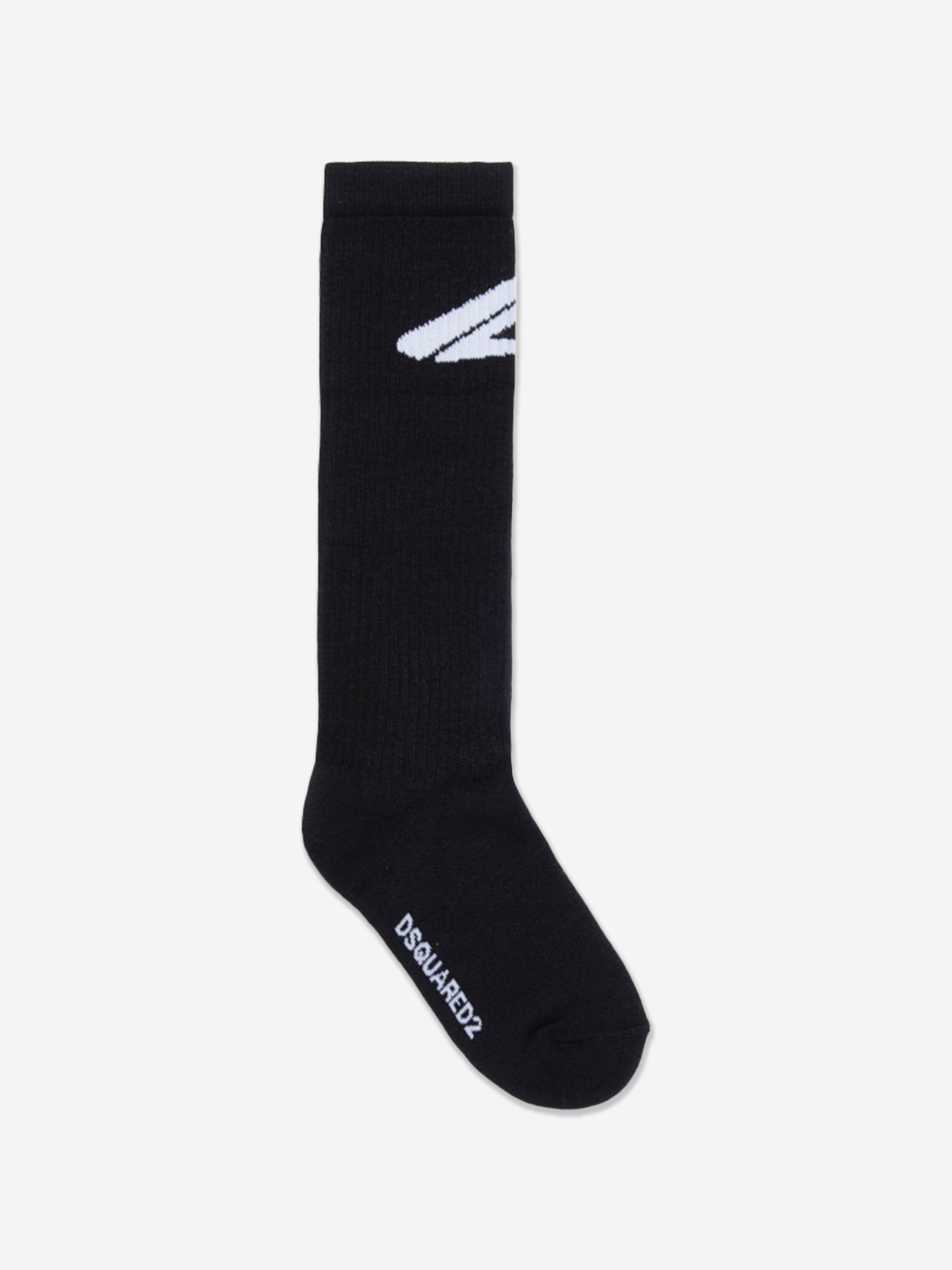Dsquared2 Kids Icon Logo Socks in Black Low Cost Sale Online