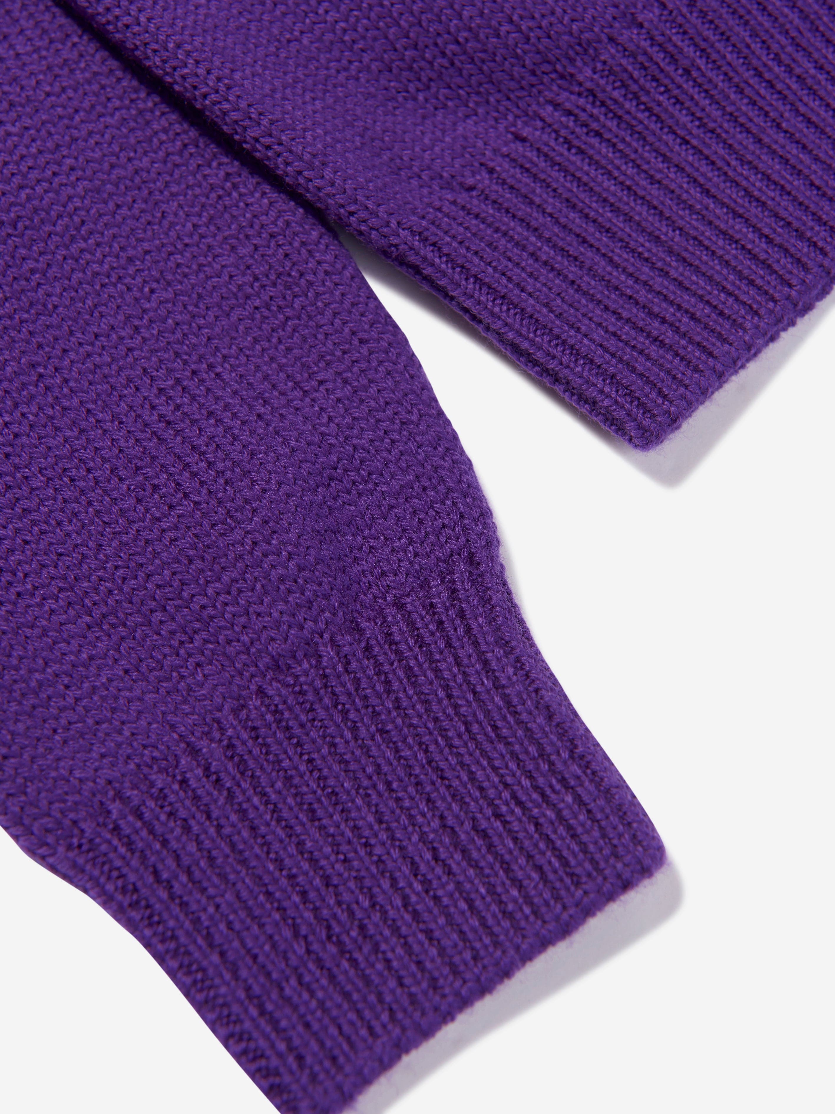 Versace Girls Wool Logo Jumper in Purple Clearance Reliable