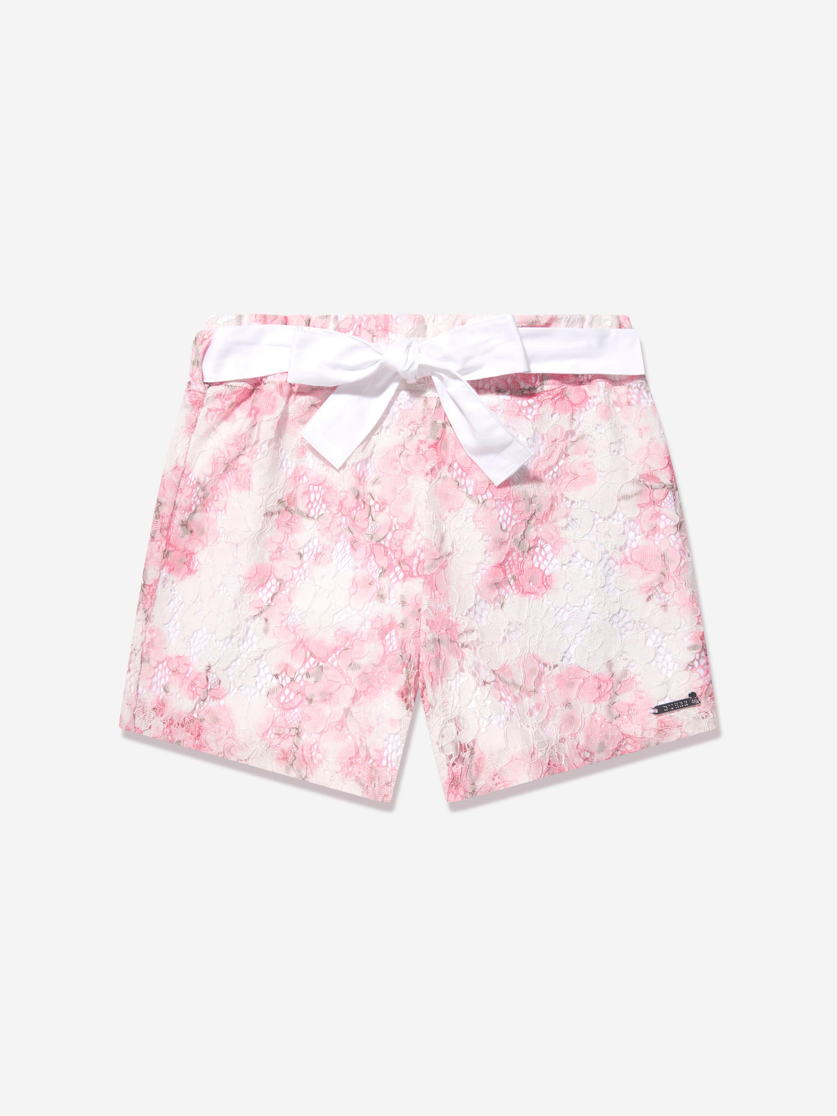 Guess Girls Cherry Blossom Lace Shorts in White Cheap Best
