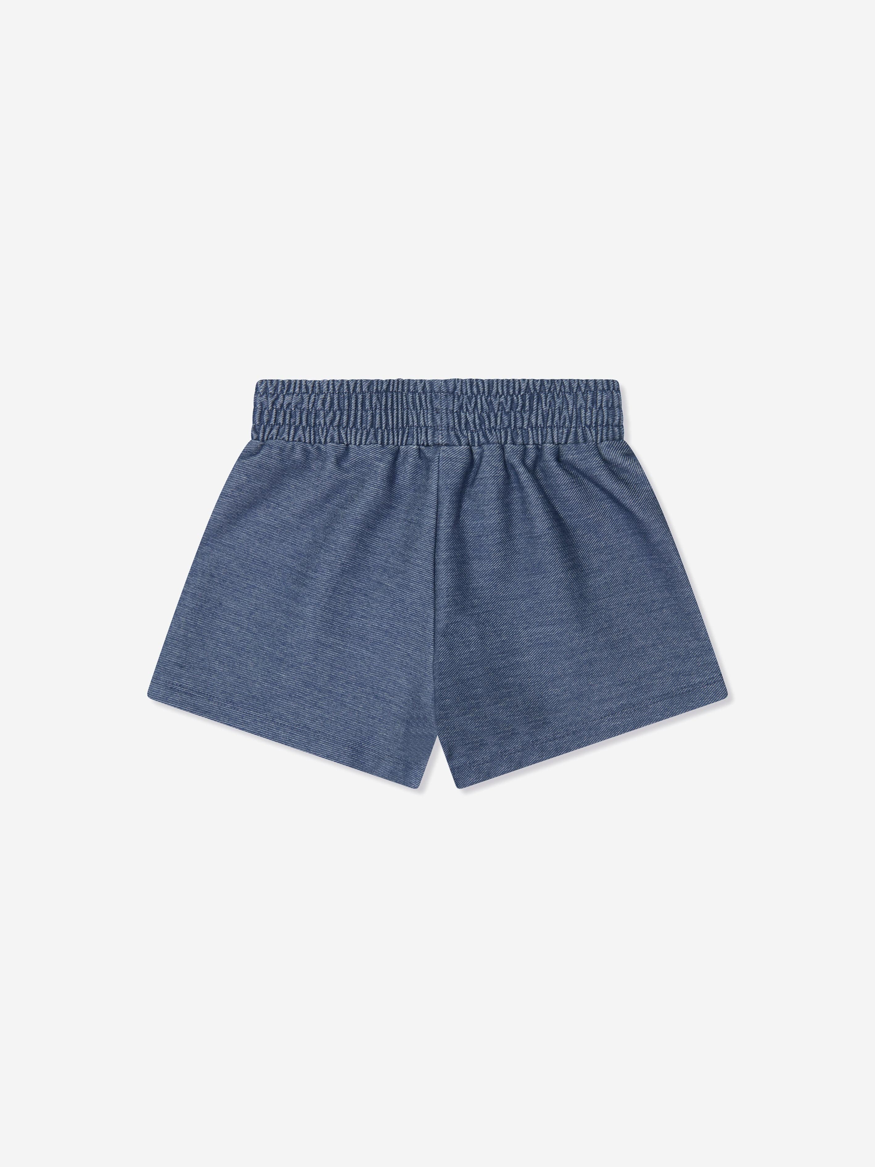 AY by AYLA Girls Denim Look Shorts in Blue Discount Big Discount
