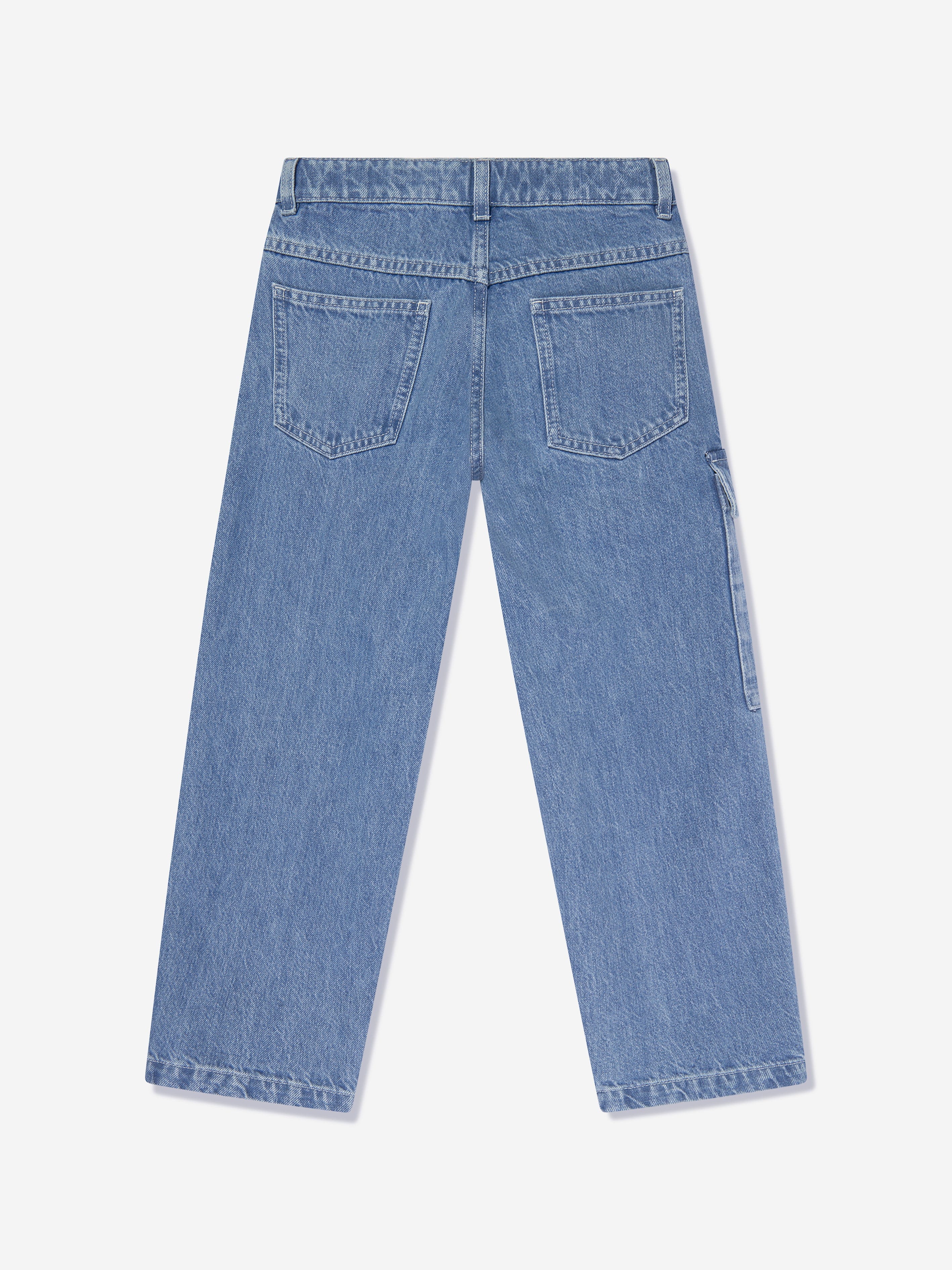 Fendi Kids Washed Denim Jeans in Blue Outlet Lowest Pice