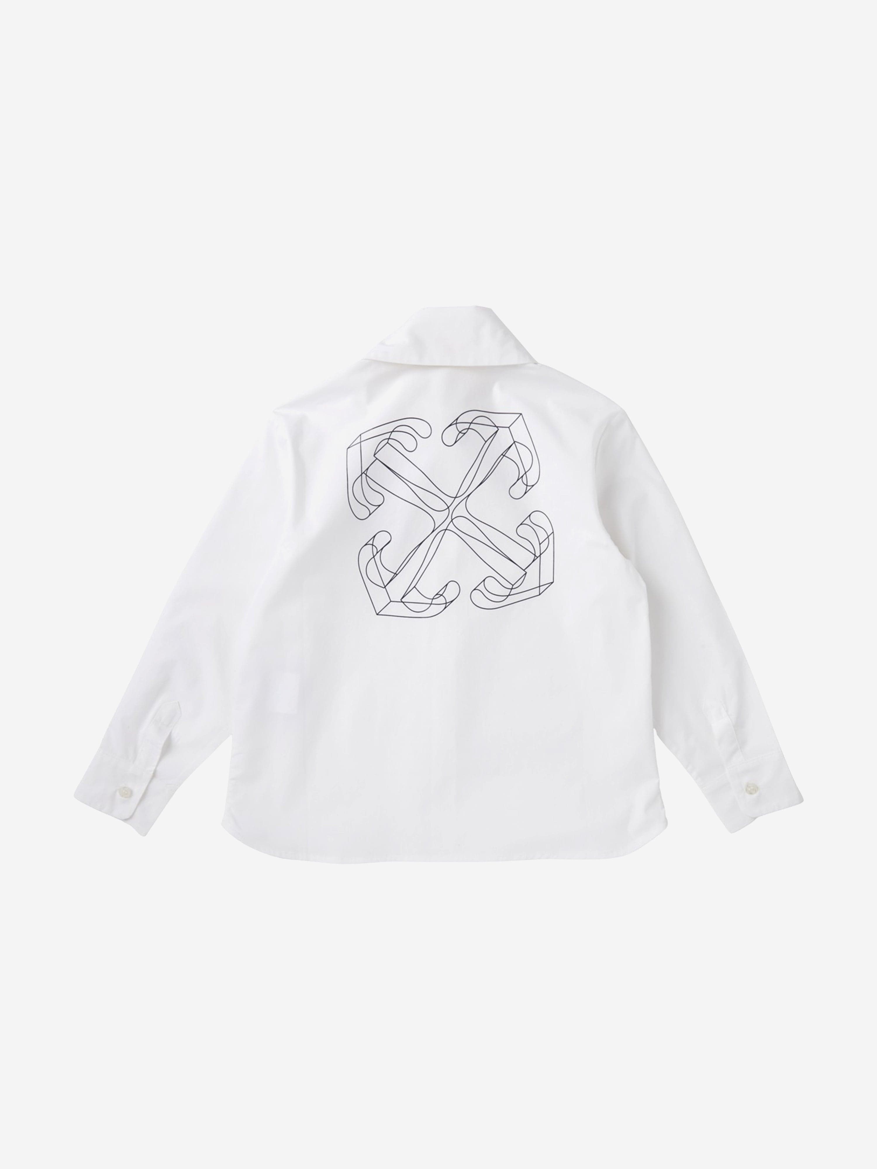 Off-White Boys Arrow 3D Shirt in White Cheap Extremely
