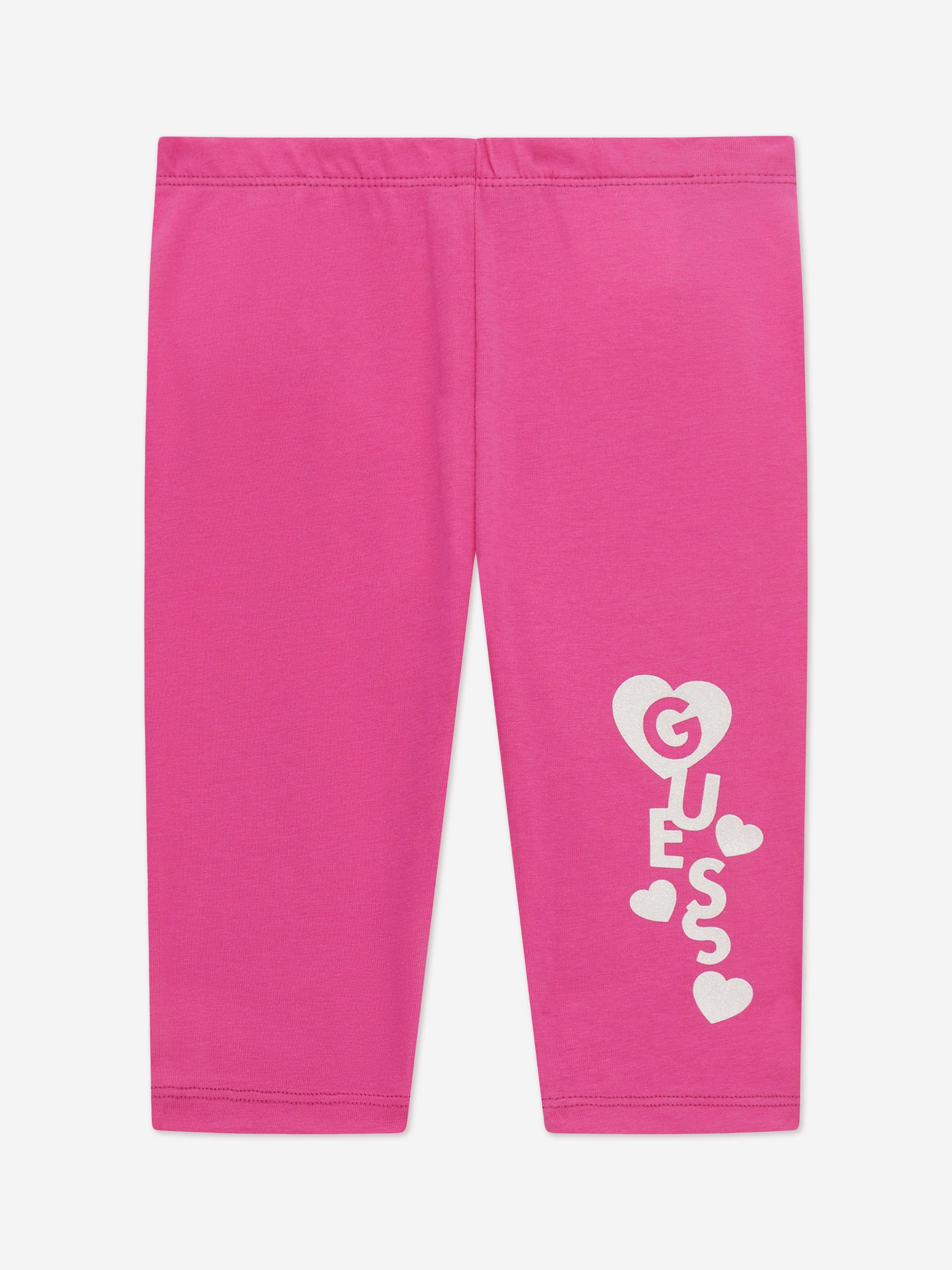 Girls Logo Leggings in Pink Free Shipping Manchester