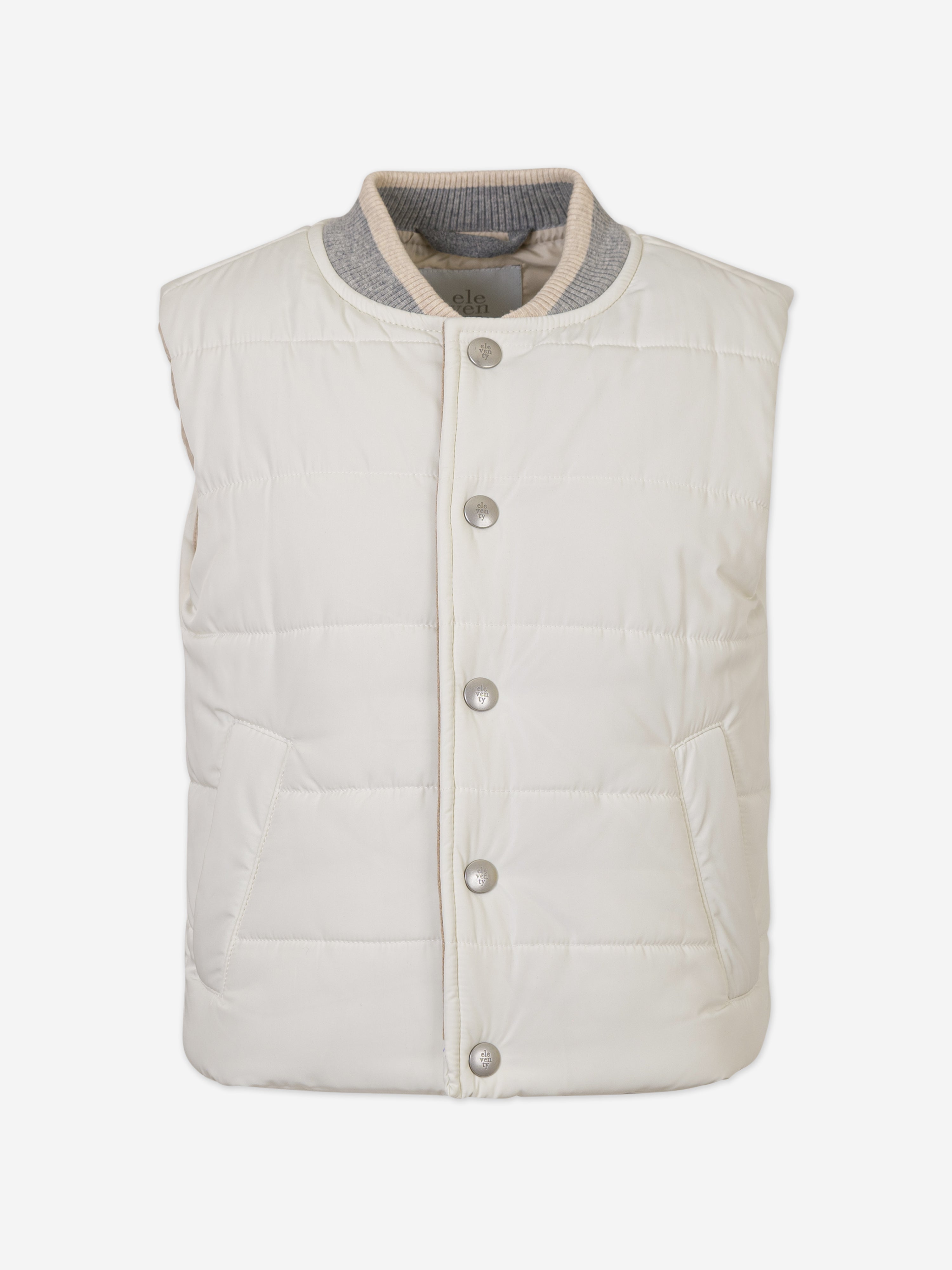 Eleventy Boys Quilted Gilet in Ivory Clearance Official Site